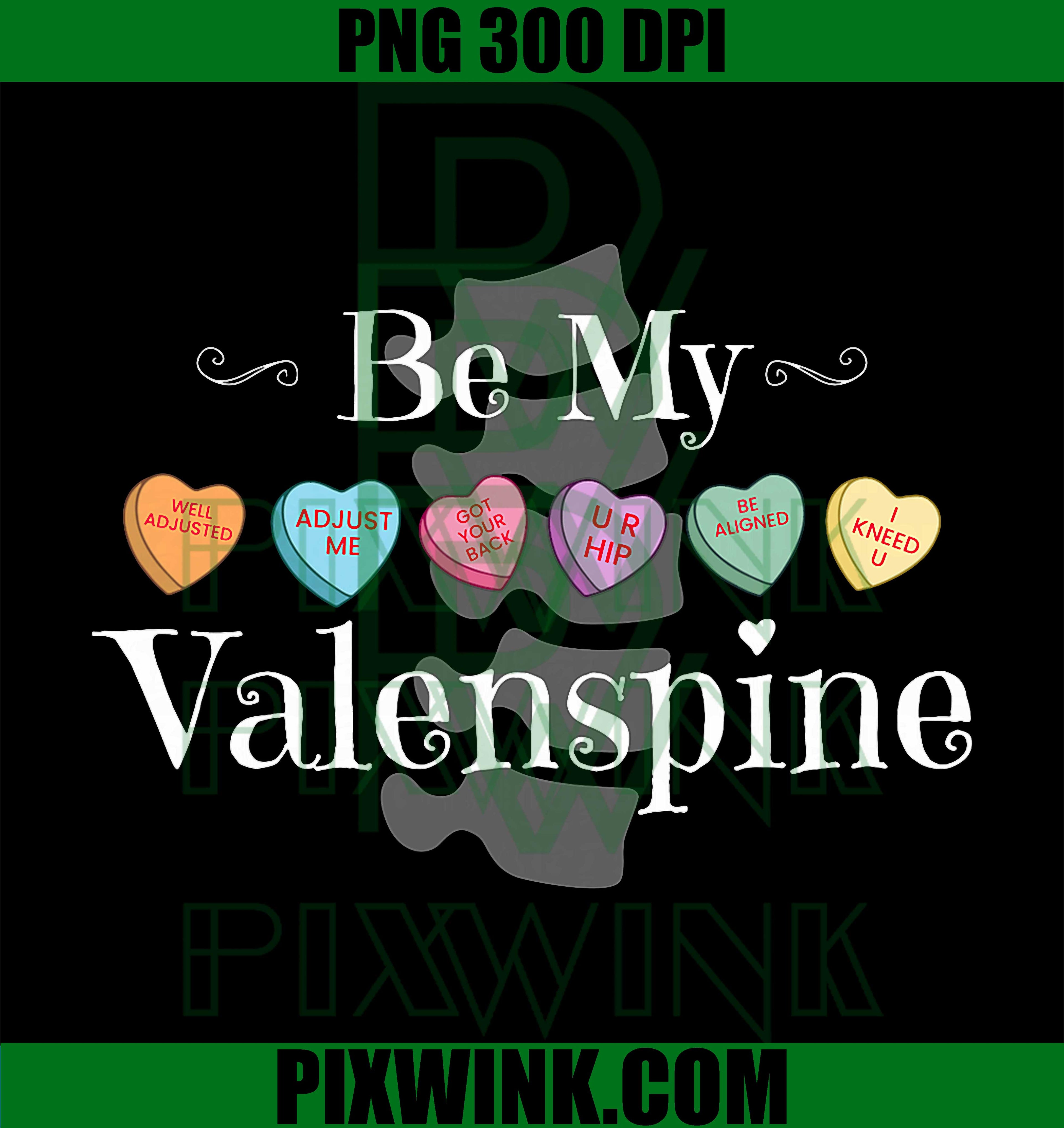 Spine Chiropractor Doctor Valenspine PNG, Valentine Chiro Squad PNG