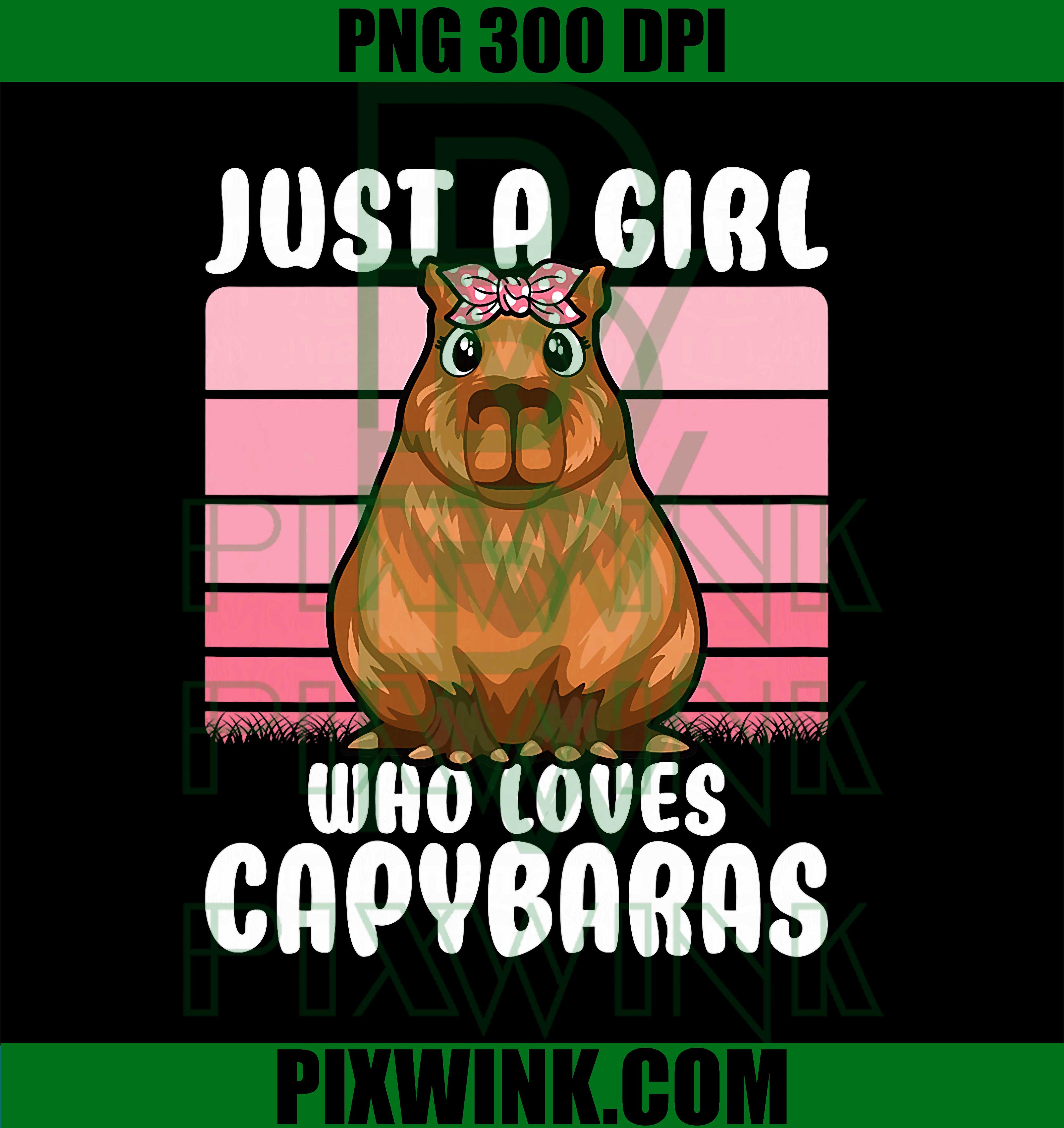 Just A Girl Who Loves Capybaras, Cute Girls PNG