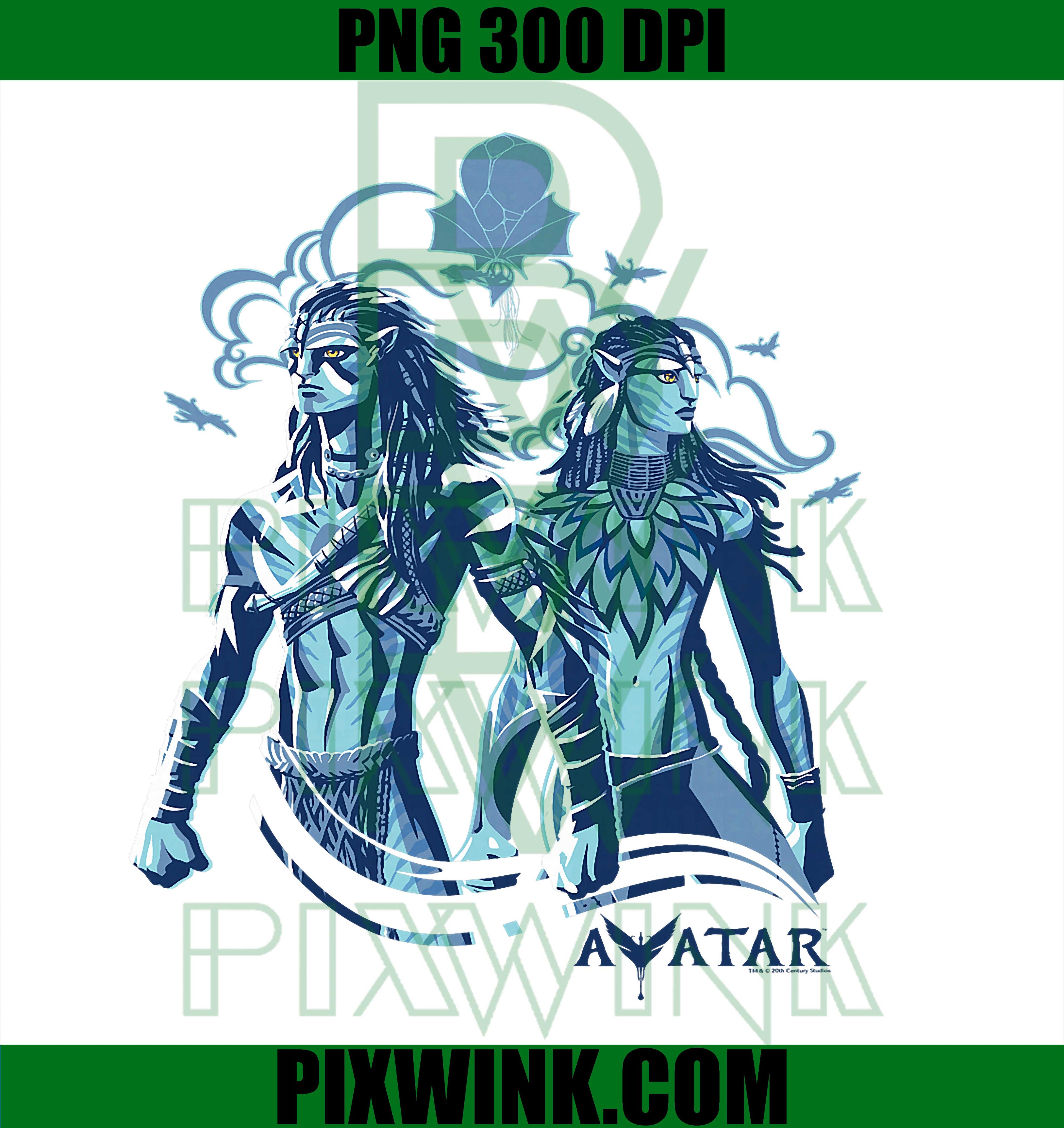 Avatar Fire and Ash PNG, Jake Sully and Neytiri Stand Together PNG