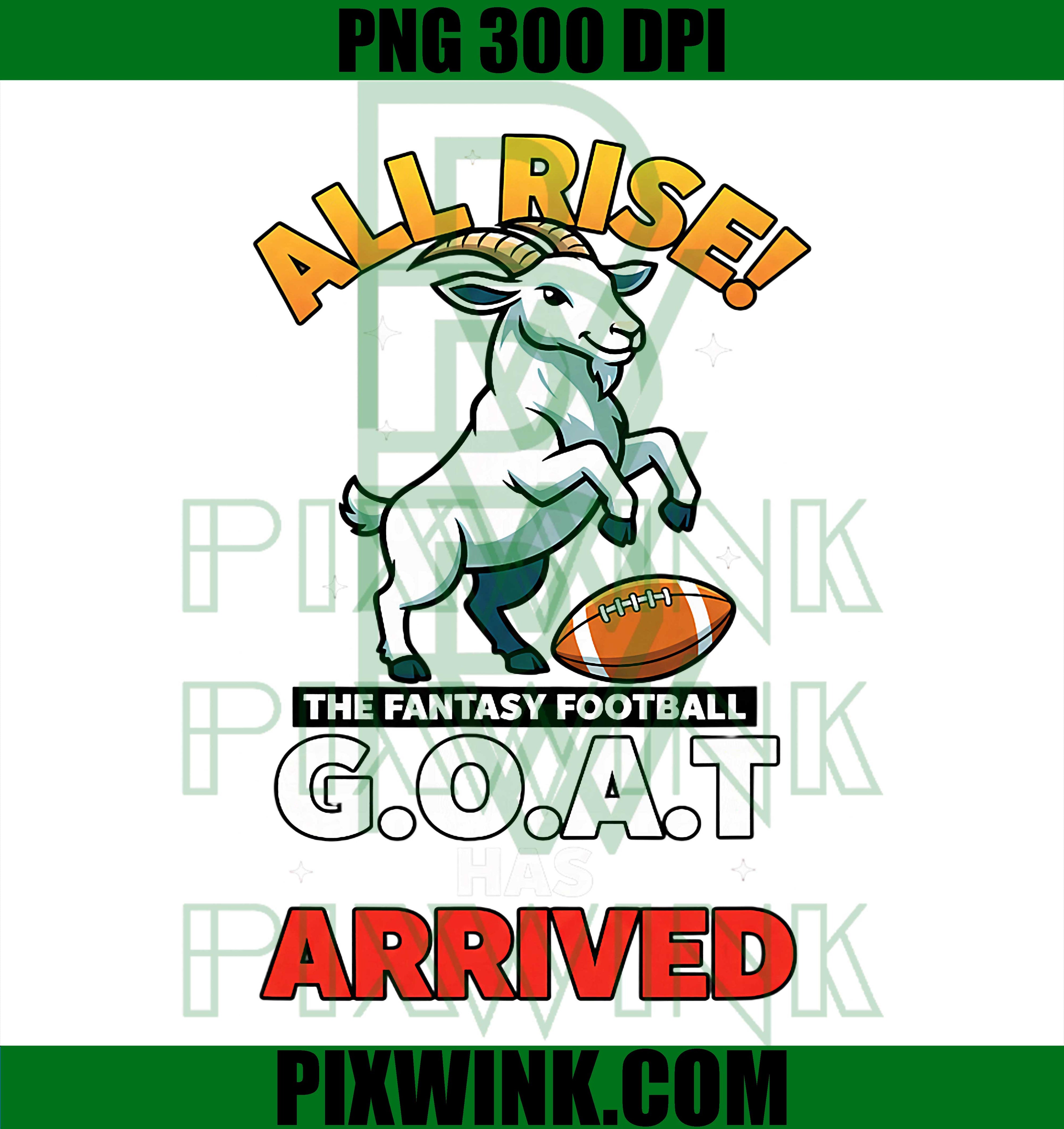All Rise Fantasy Football PNG, GOAT Has Arrived PNG, Youth Girl PNG