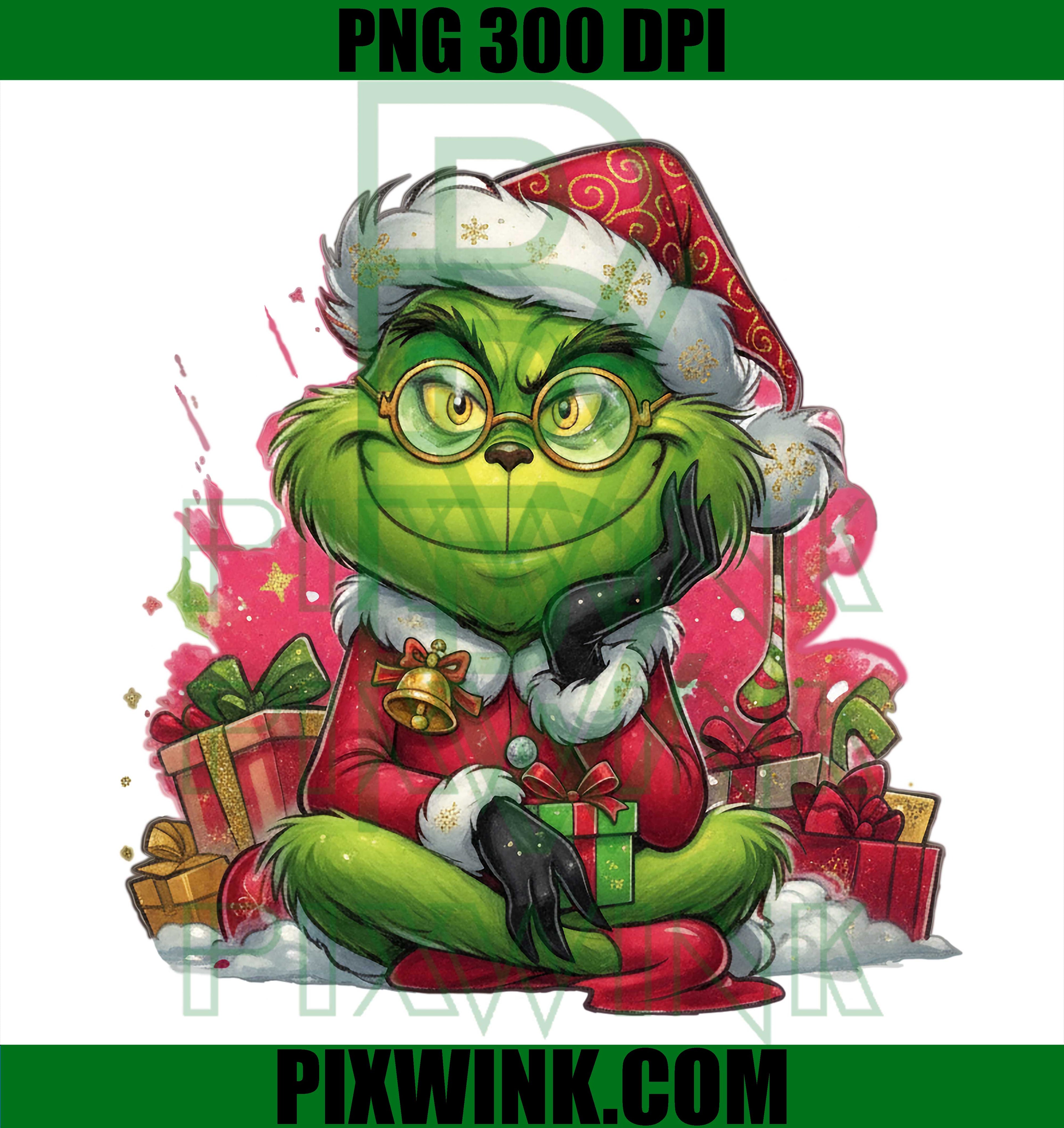 Retro Christmas Grinch PNG, Funny Grinch PNG, Retro Christmas PNG