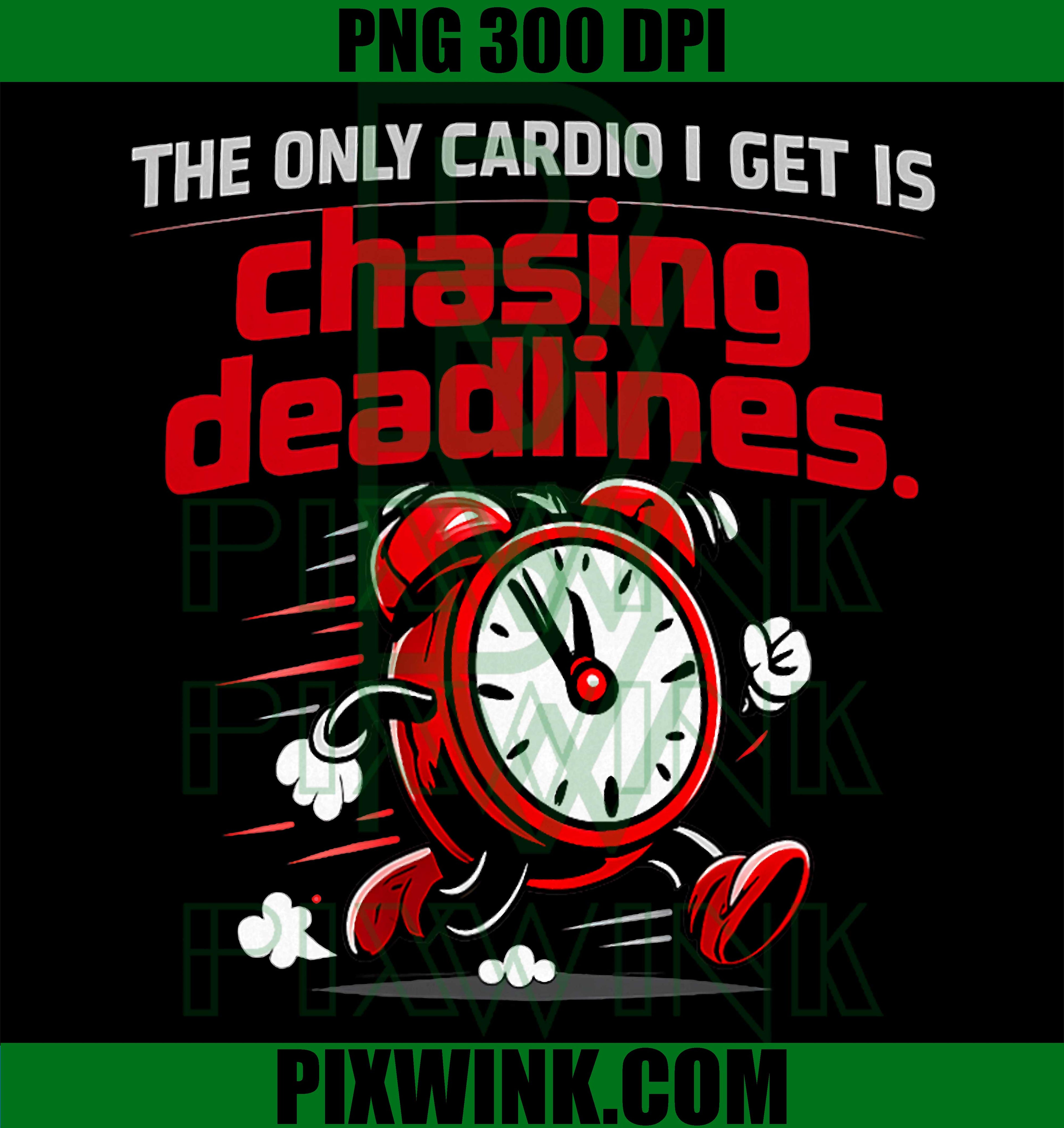 Chasing Deadlines PNG, Programmer Adulting PNG, Clock Graphic Art PNG