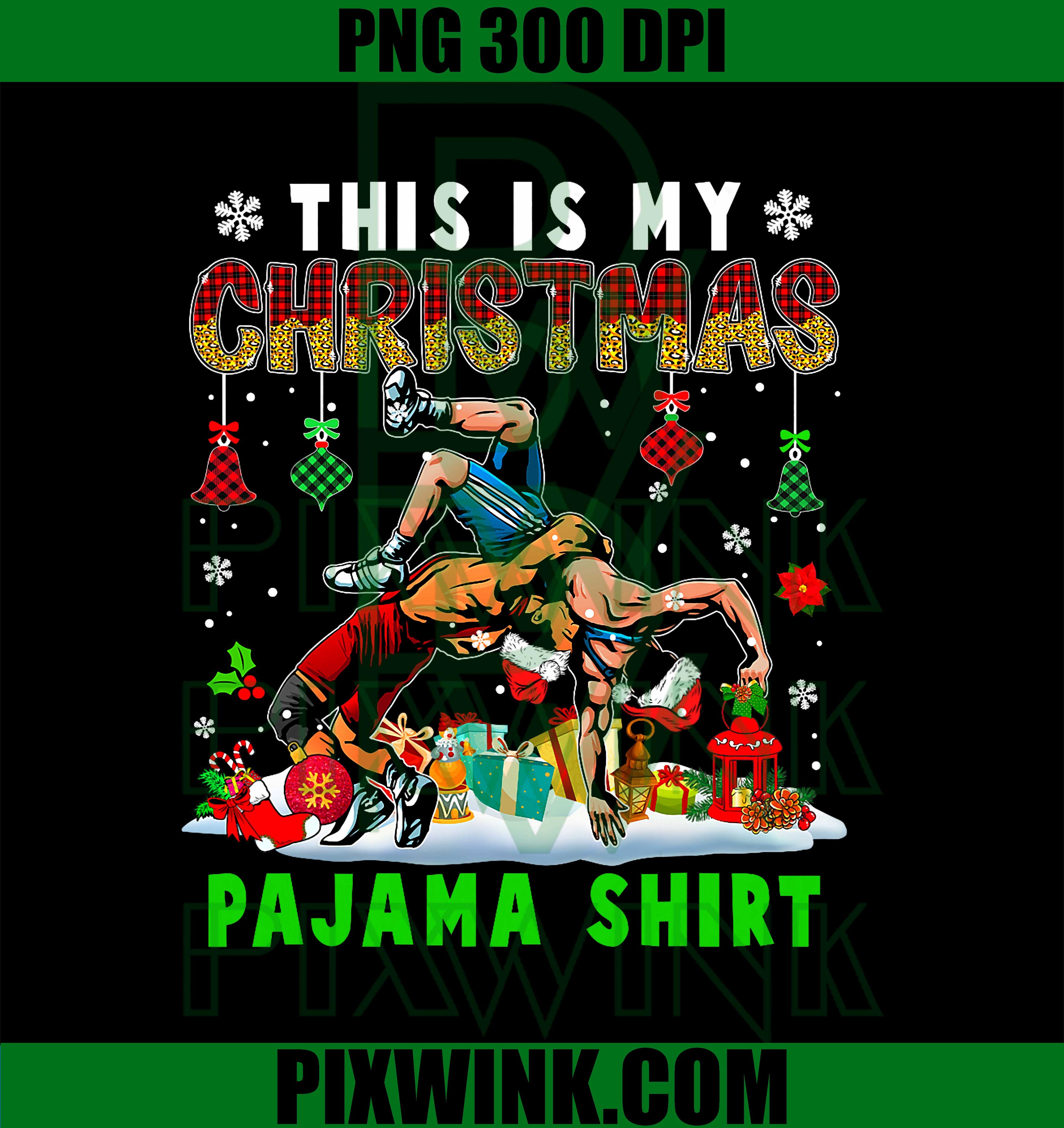 This Is My Christmas PNG, Two Santa Wrestling Lover PNG