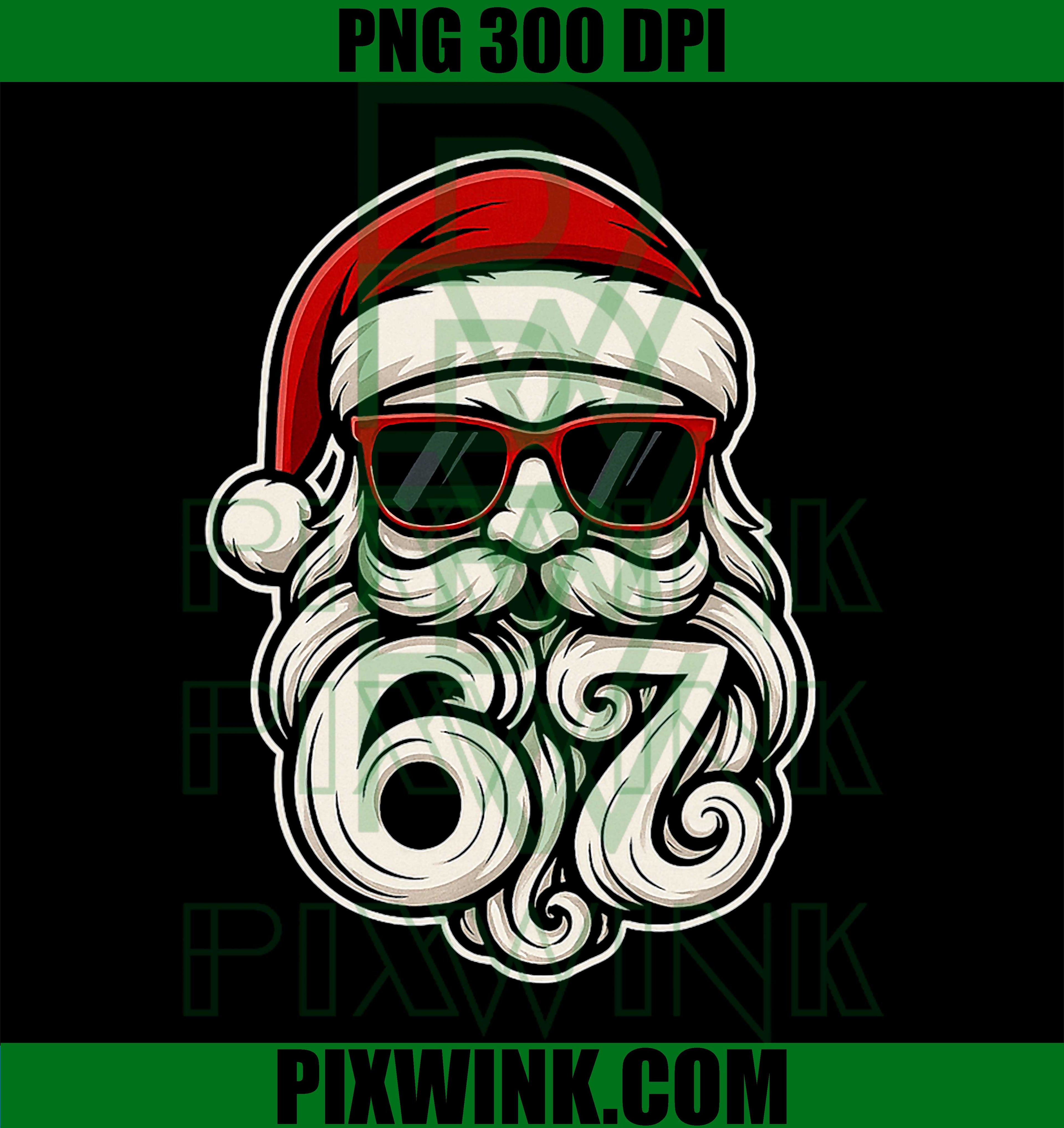 6 7 Christmas 67 Santa Six Seven Christmas PNG