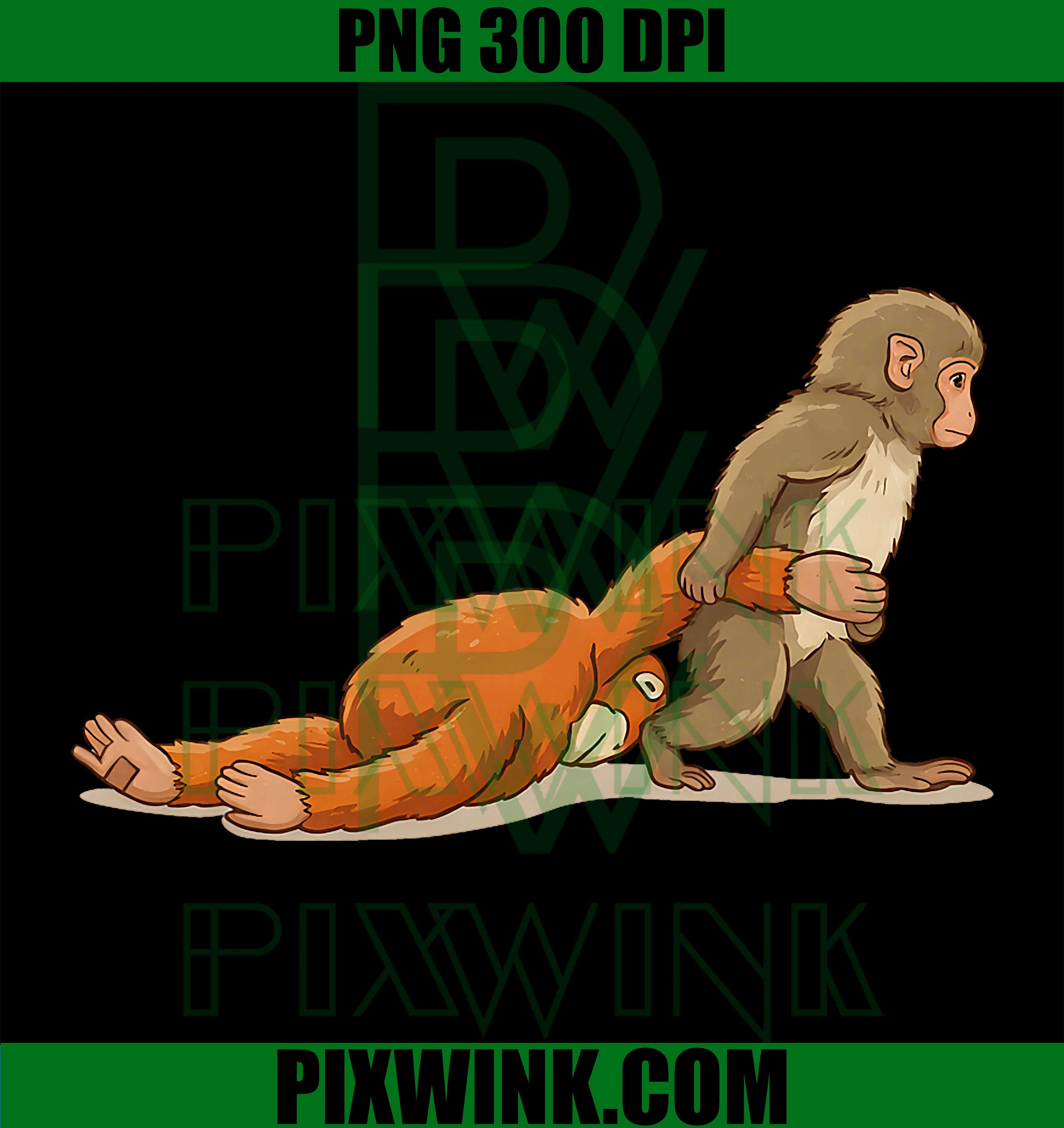 Baby Monkey Punch PNG, Cute Funny Monkey PNG