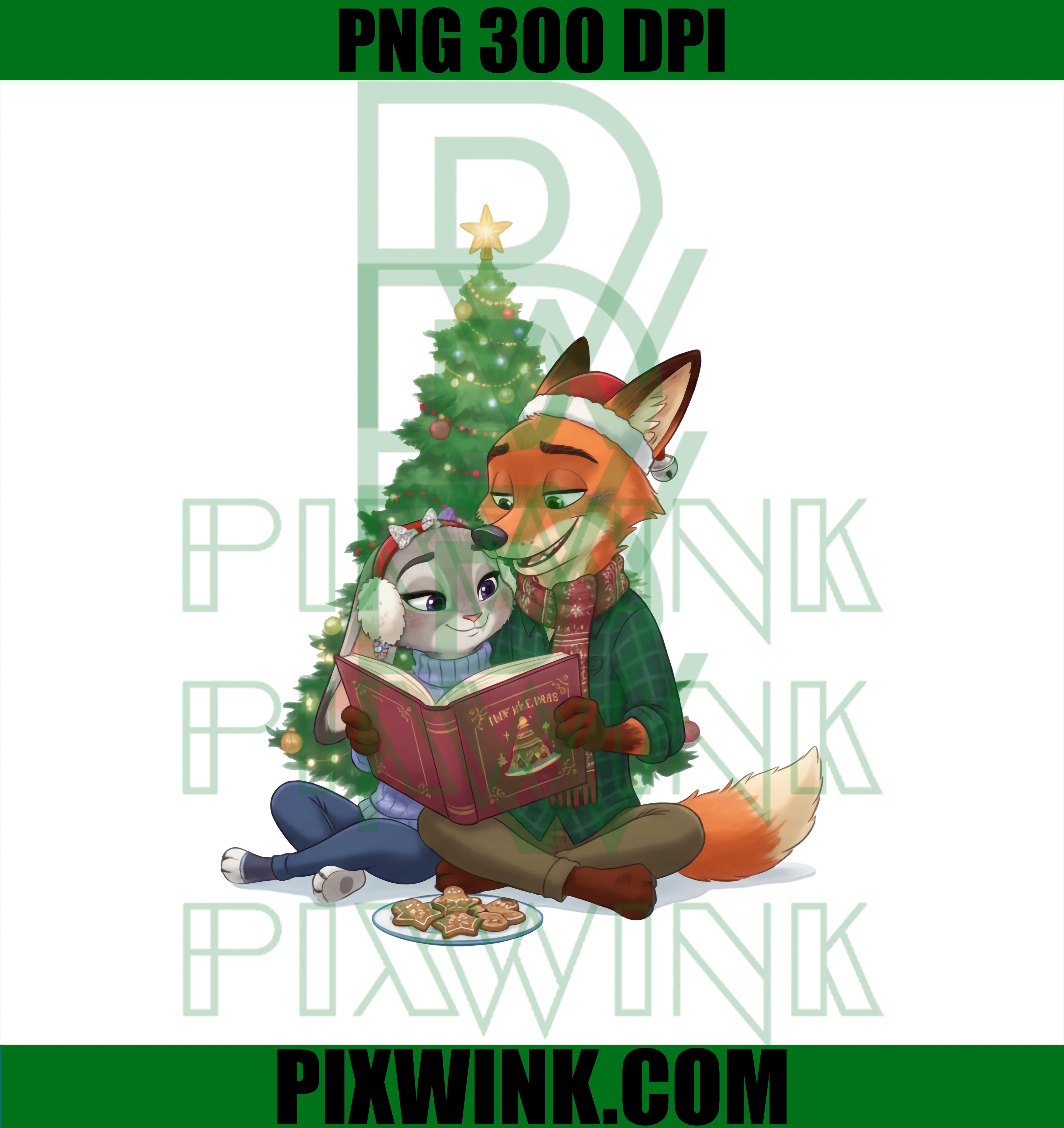 Judy Hopps and Nick Wilde Christmas PNG