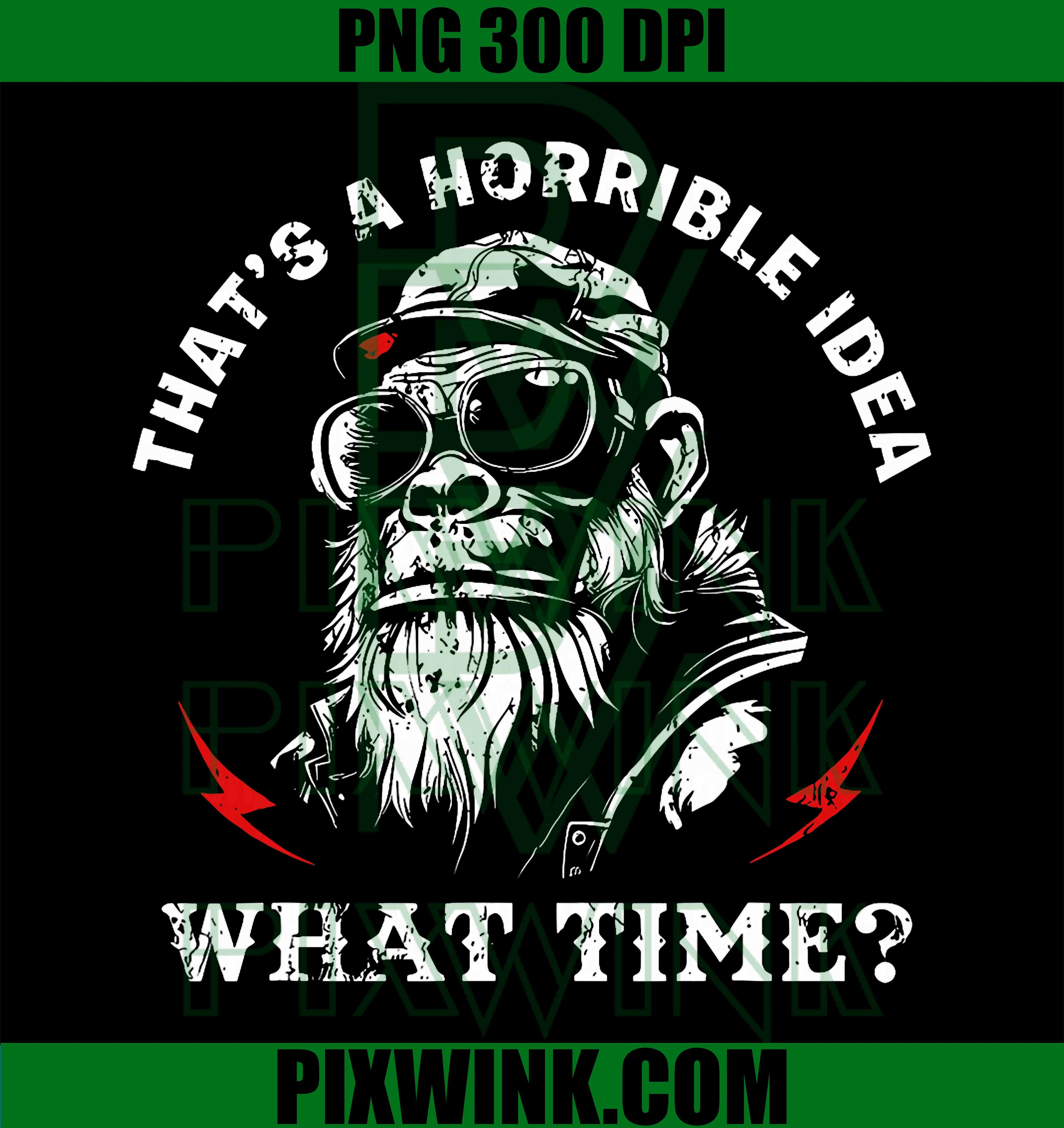 Retro – That’s a Horrible Idea, What Time? Monkey PNG