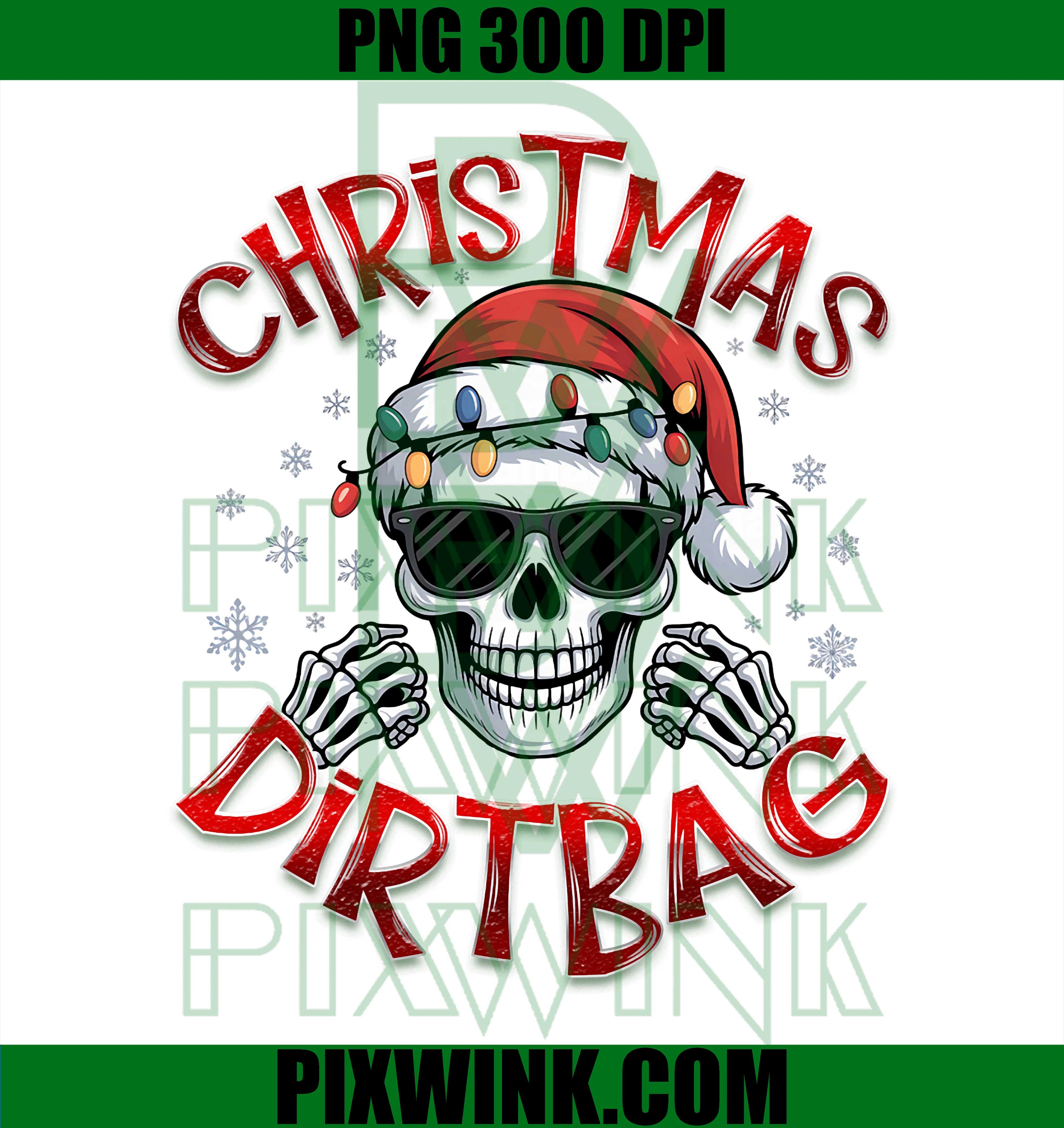 Christmas Dirt-Bag PNG, Emo Christmas Holiday Season Xmas PNG