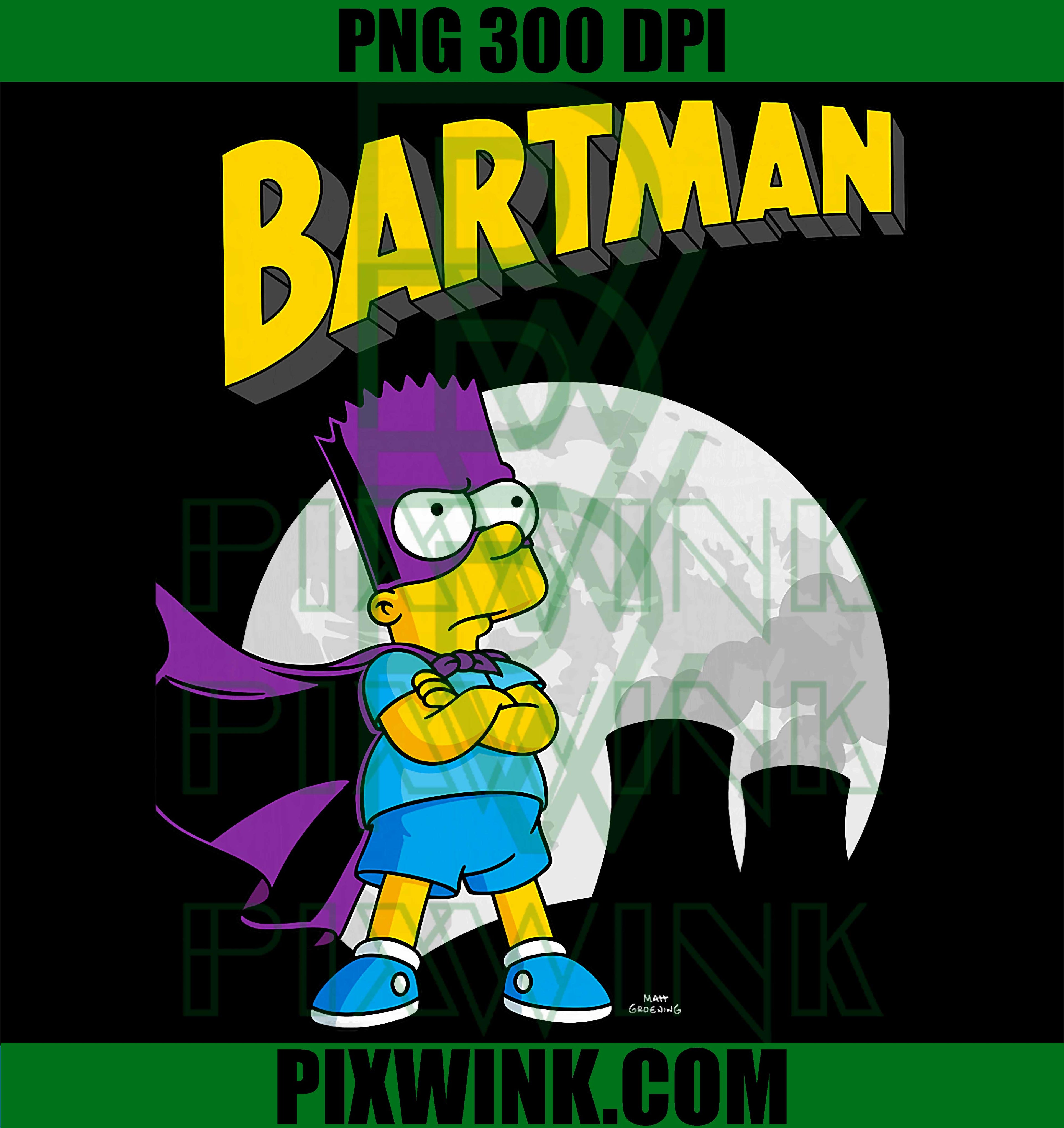 Bartman Simpsons PNG, Moon Power Plant Outline PNG