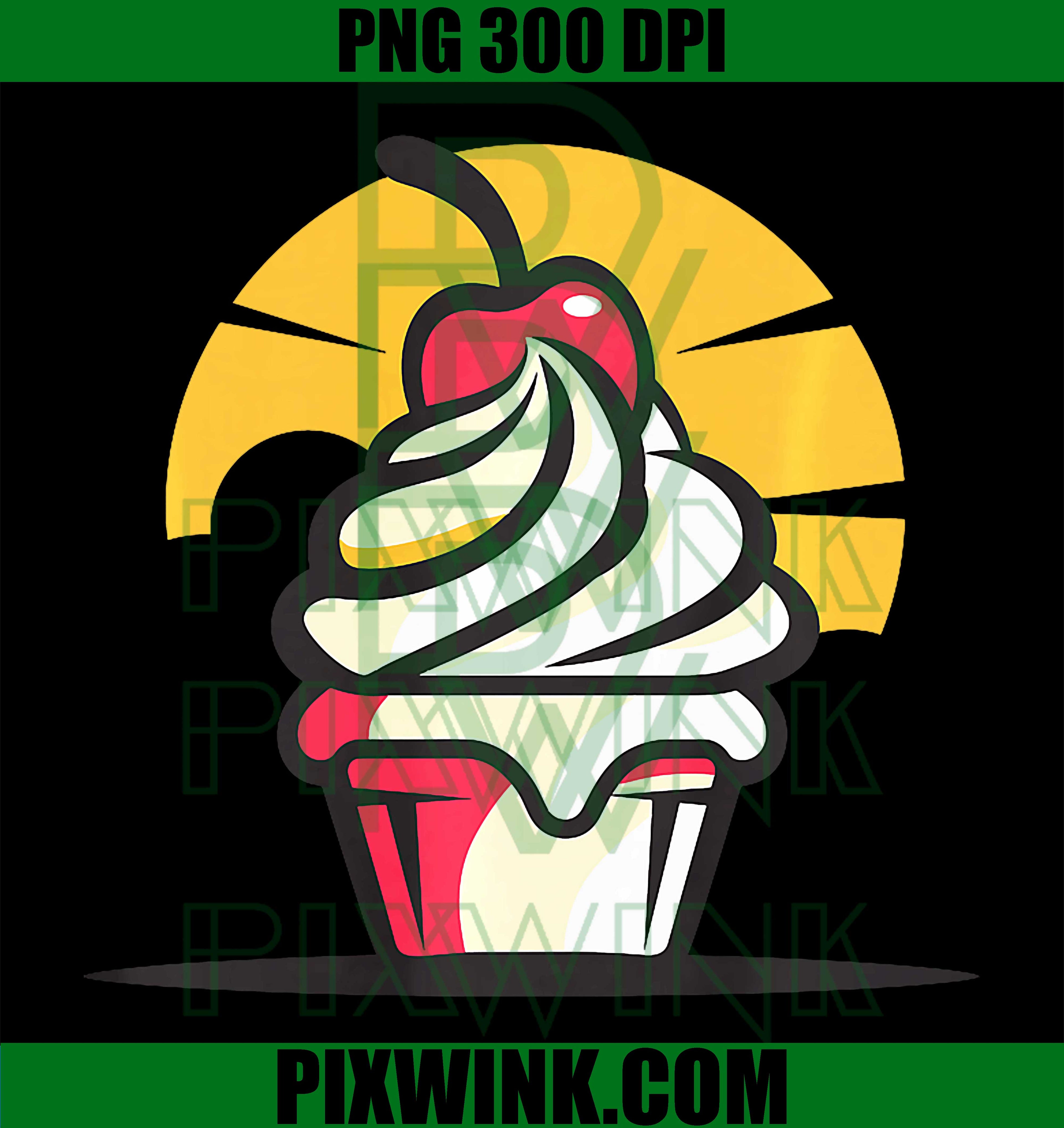 Ice Cream Sorbet PNG, Dessert Drawing PNG Minimal Food Design