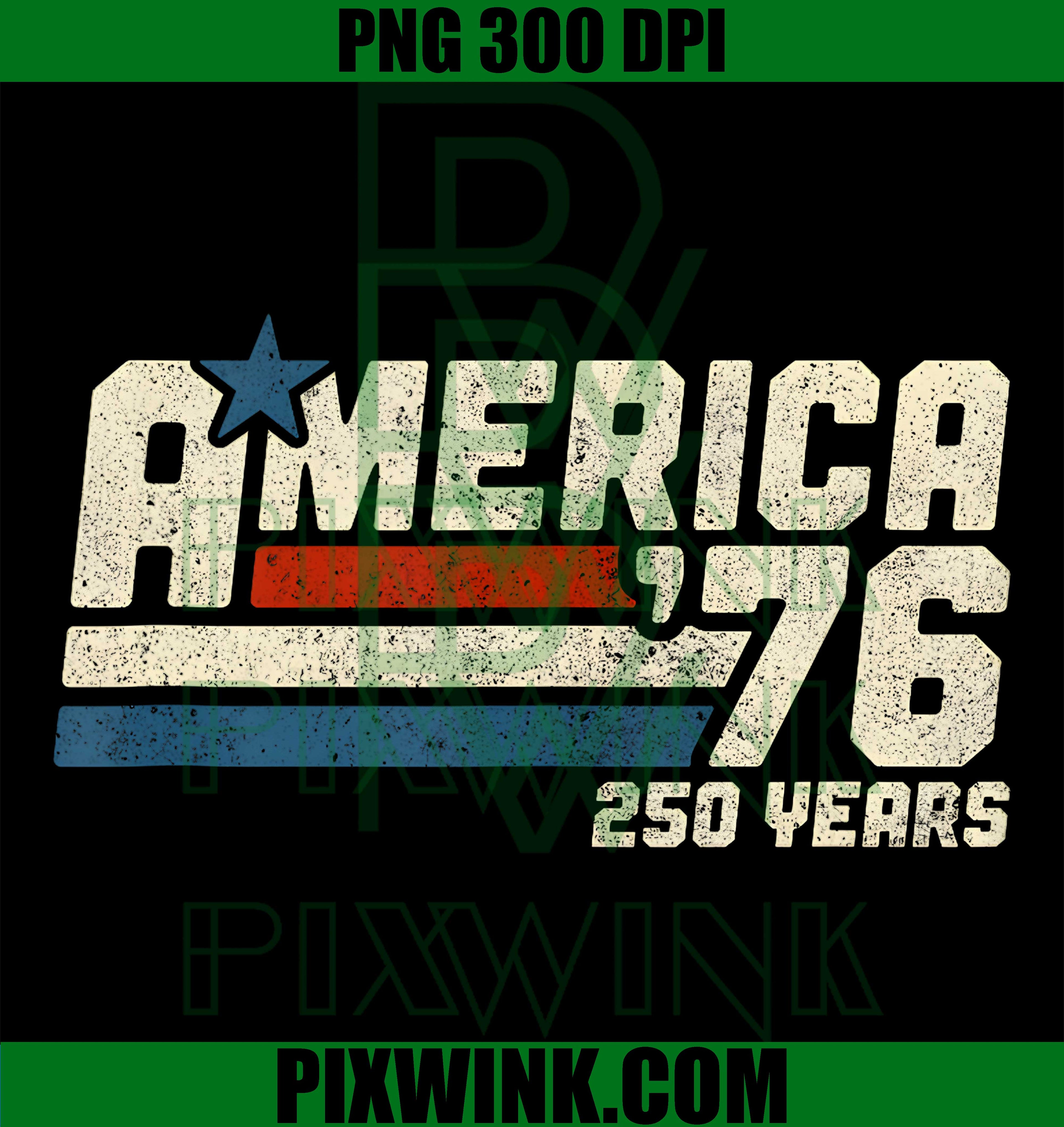 America Retro 250 Years PNG, 250th Anniversary USA 1776 2026 PNG