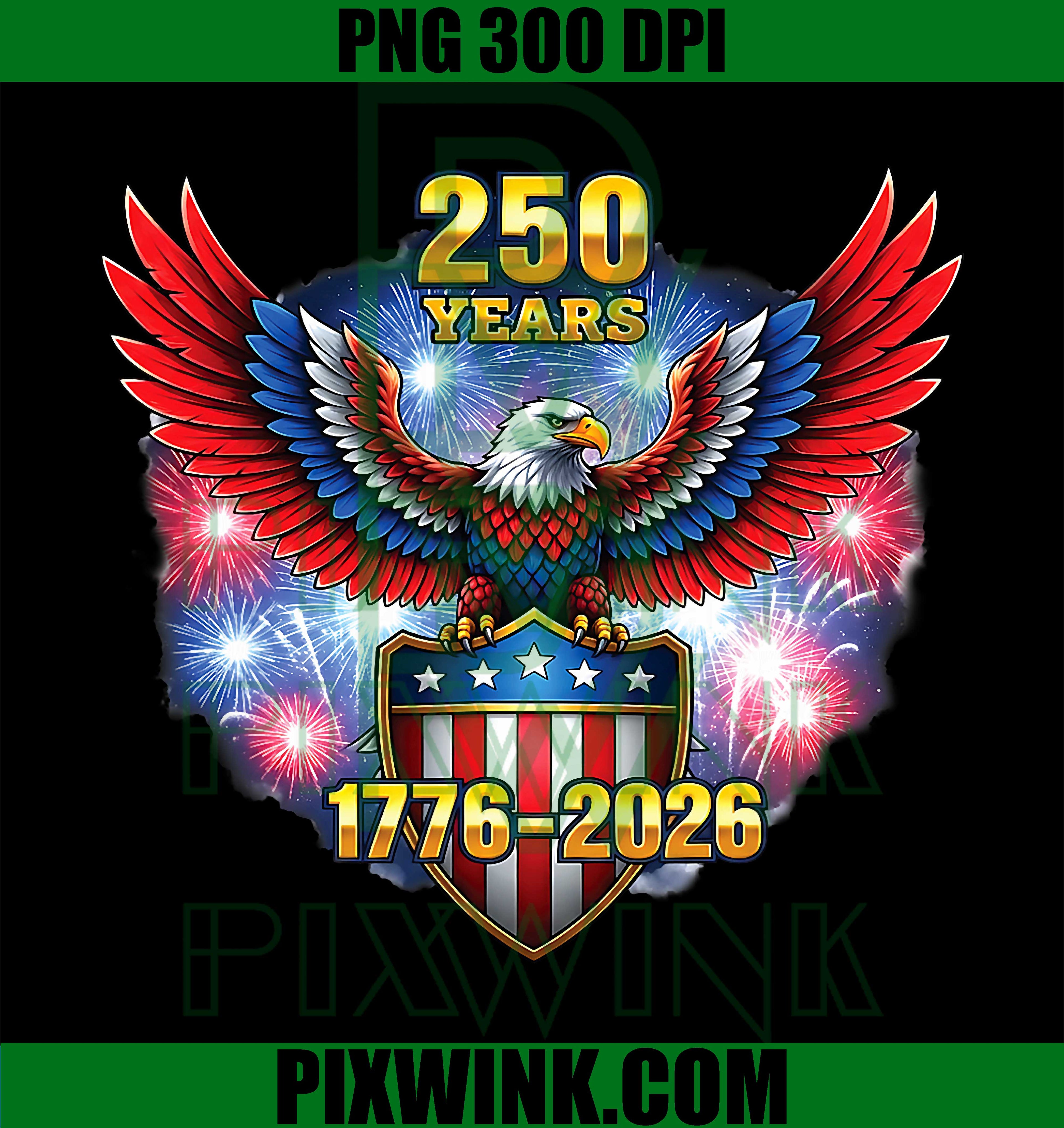 250 Years American PNG, 250th Anniversary USA Patriotic PNG