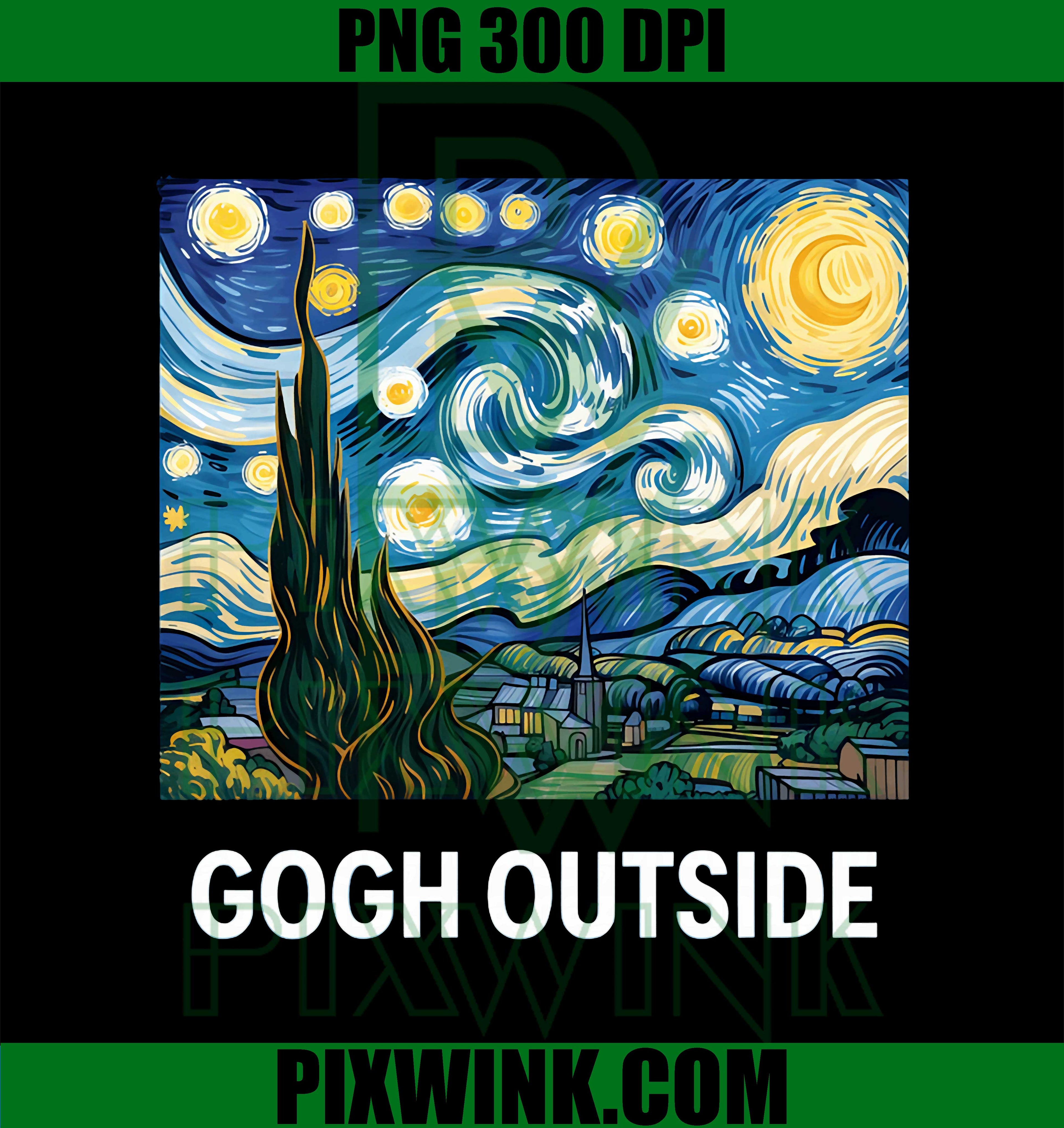 Gogh Outside Starry PNG, Starry Night Vincent Van Gogh PNG