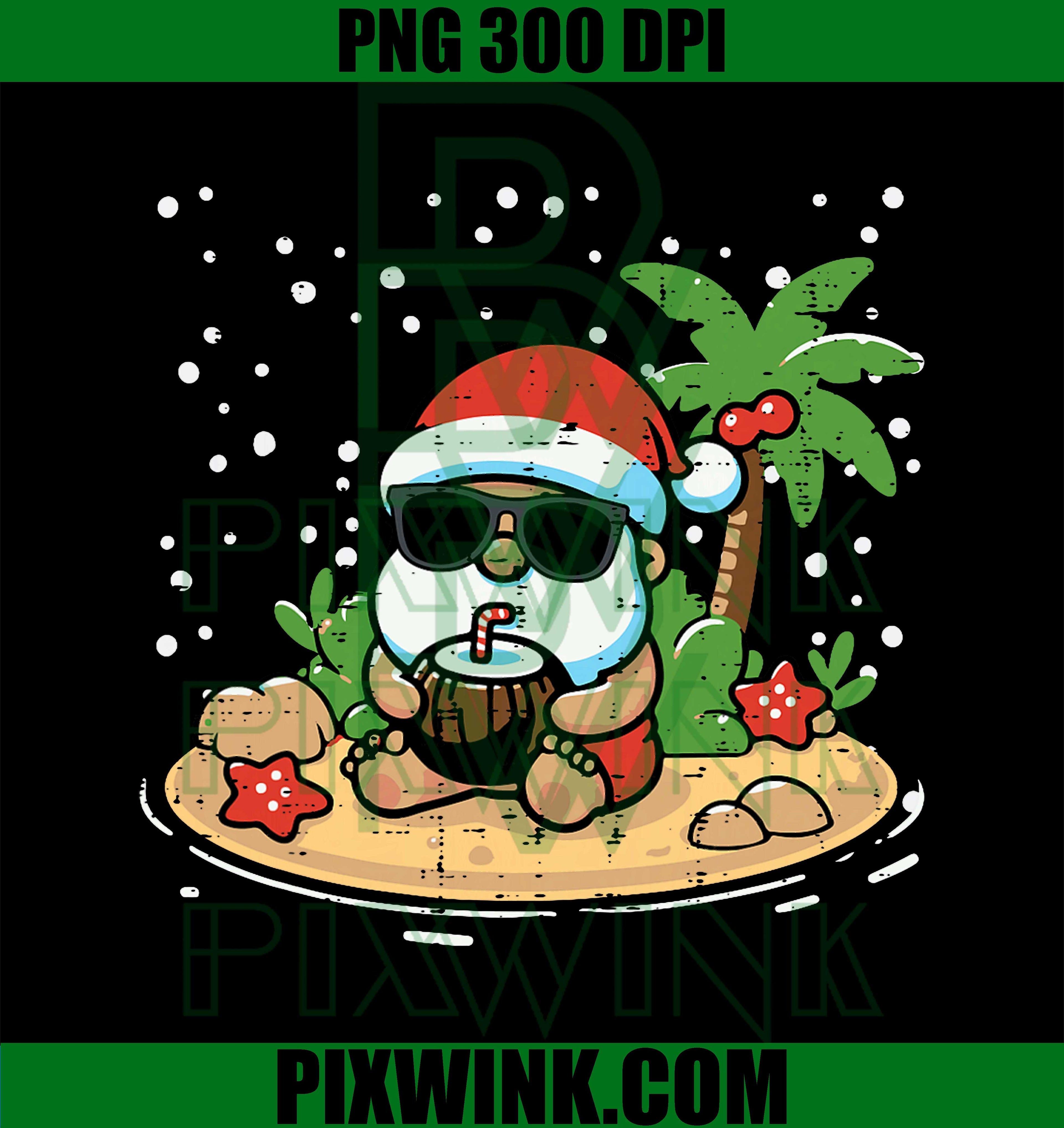 Christmas Santa Beach Xmas Tropical Hawaii PNG