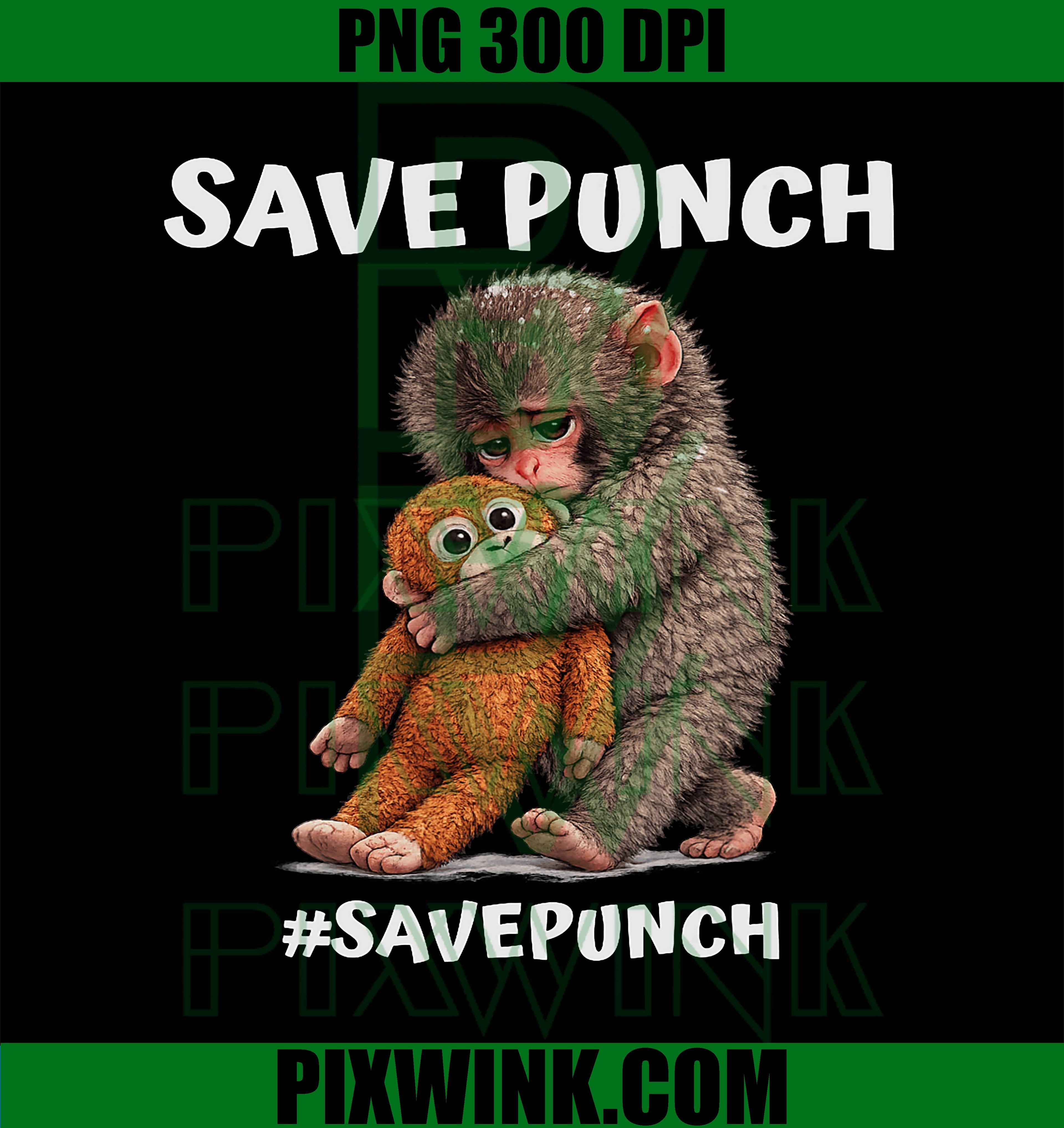 Save Punch PNG, Trendy Japanese Macaque Monkey Design PNG
