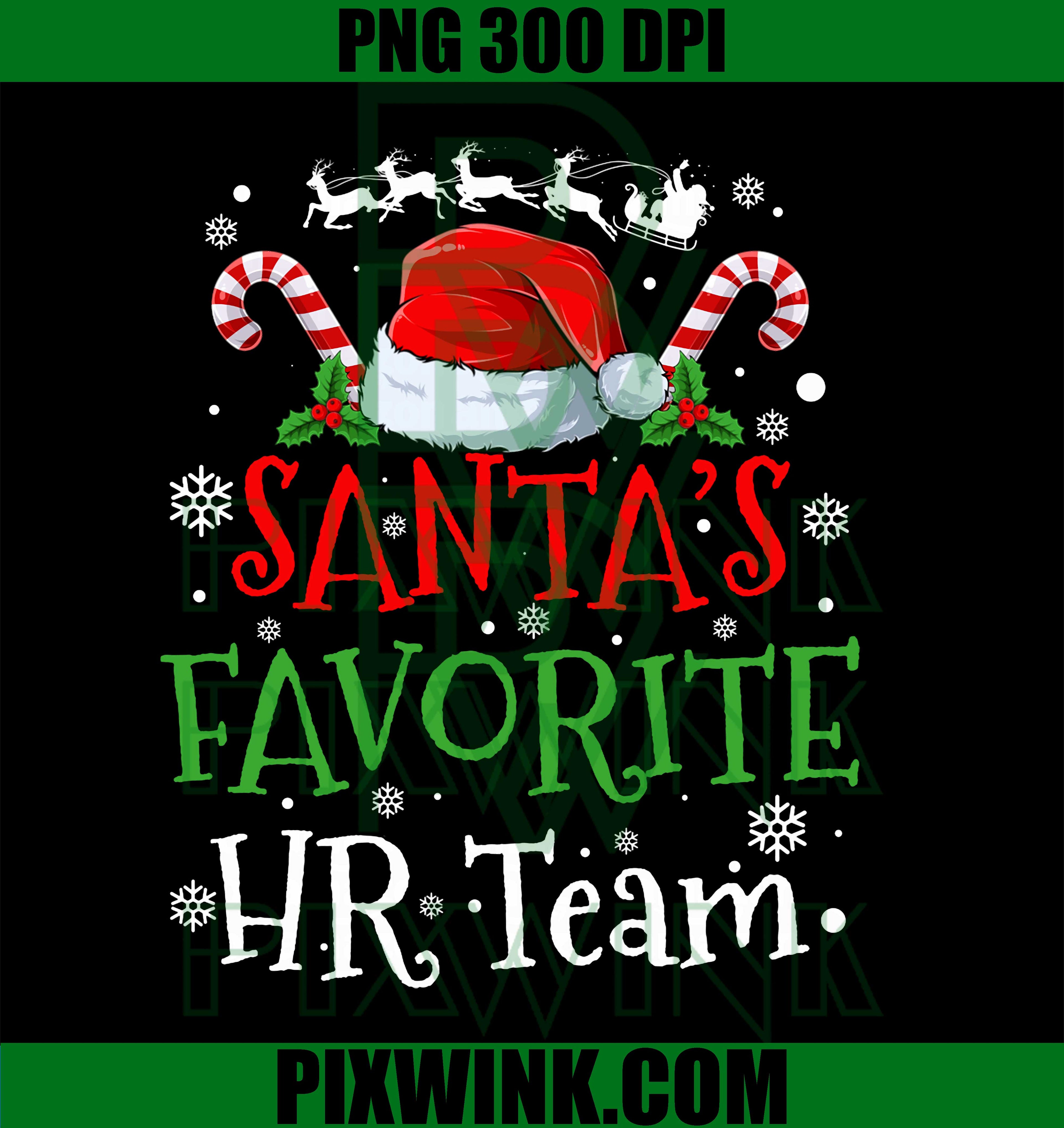 Santa's Favorite HR Team Christmas Party PNG