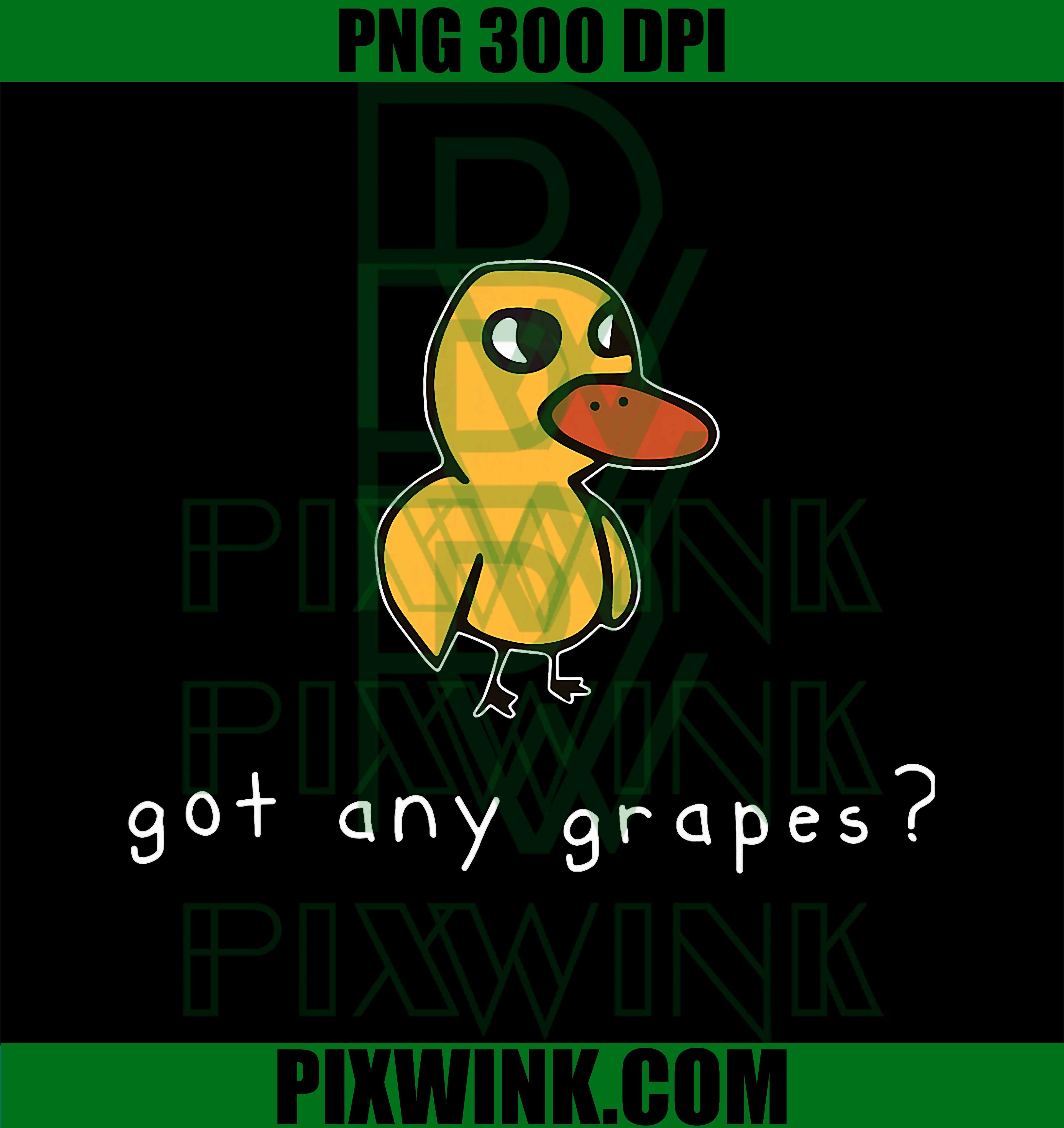 Funny Duck Got Any Grapes PNG, Graphic Summer Design PNG