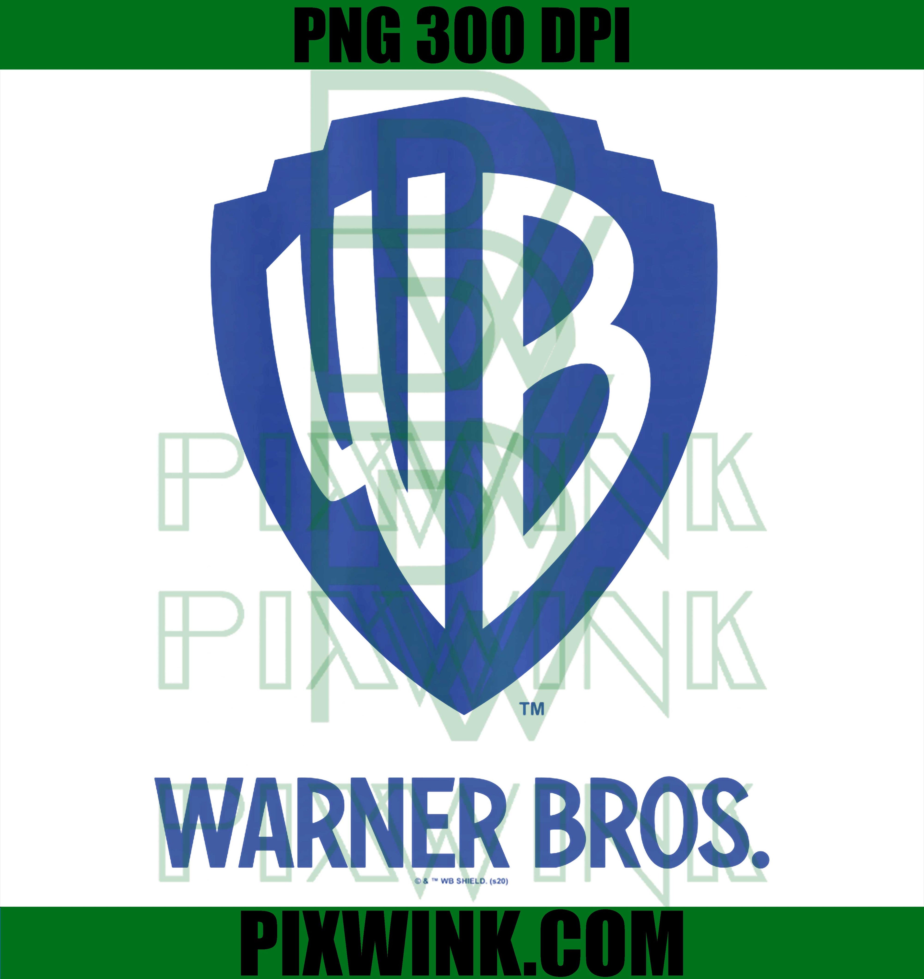Warner Brothers Blue Logo PNG, WB Retro Entertainment PNG