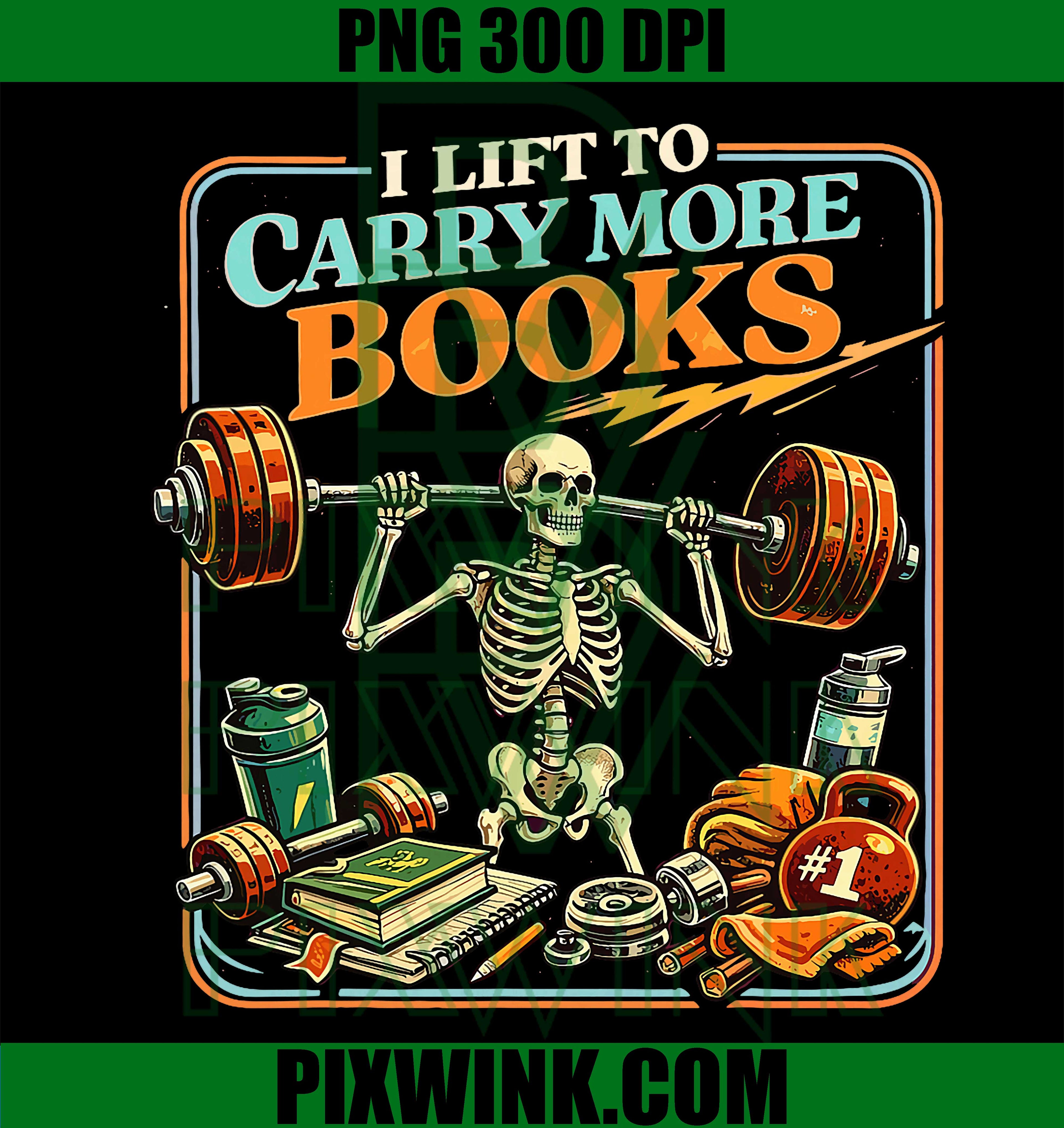 Deadlift Books PNG, Skeleton Reader PNG Workout Book Lover Design