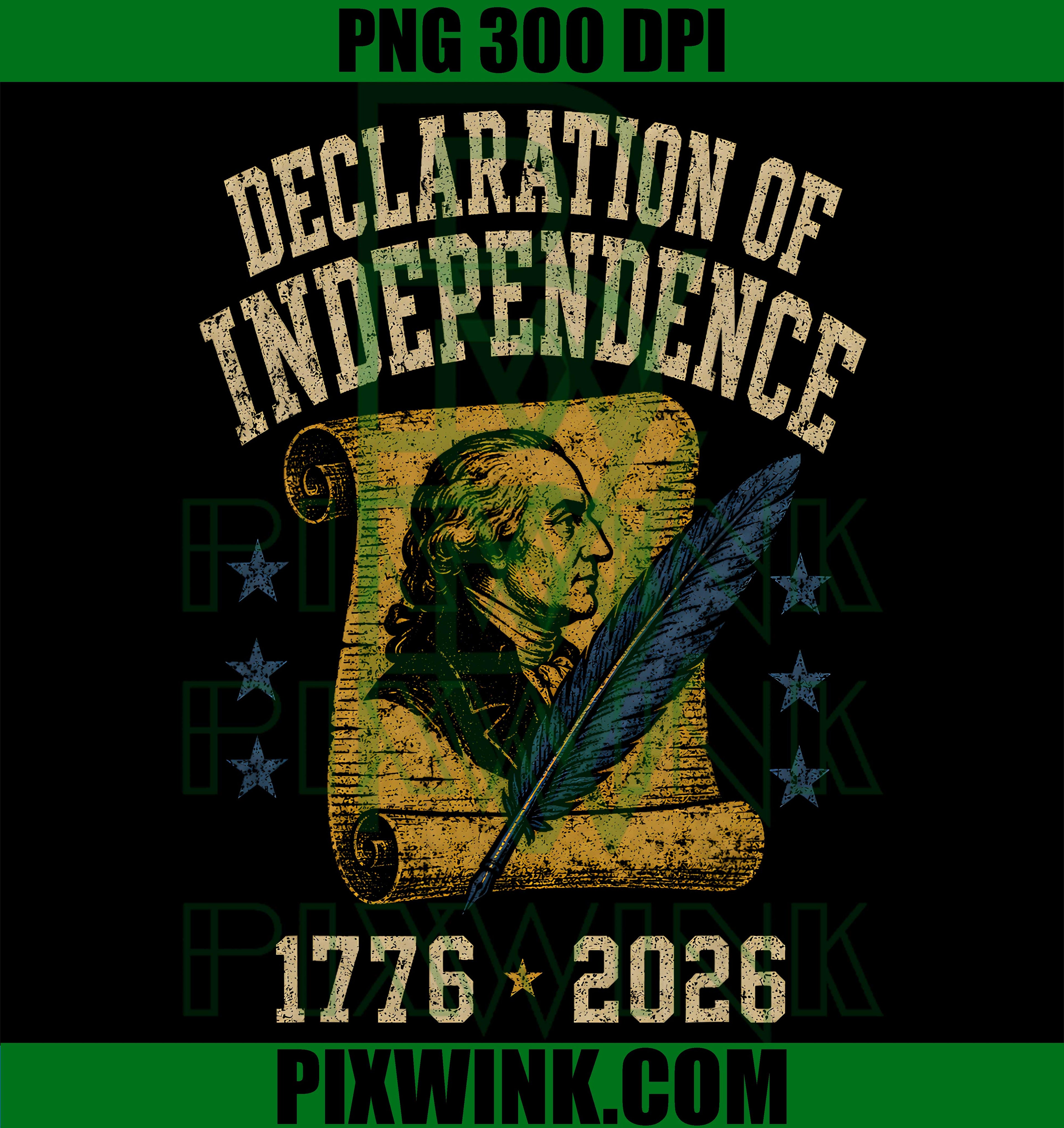 Declaration Independence PNG, USA 250 Years PNG, 4th July USA PNG