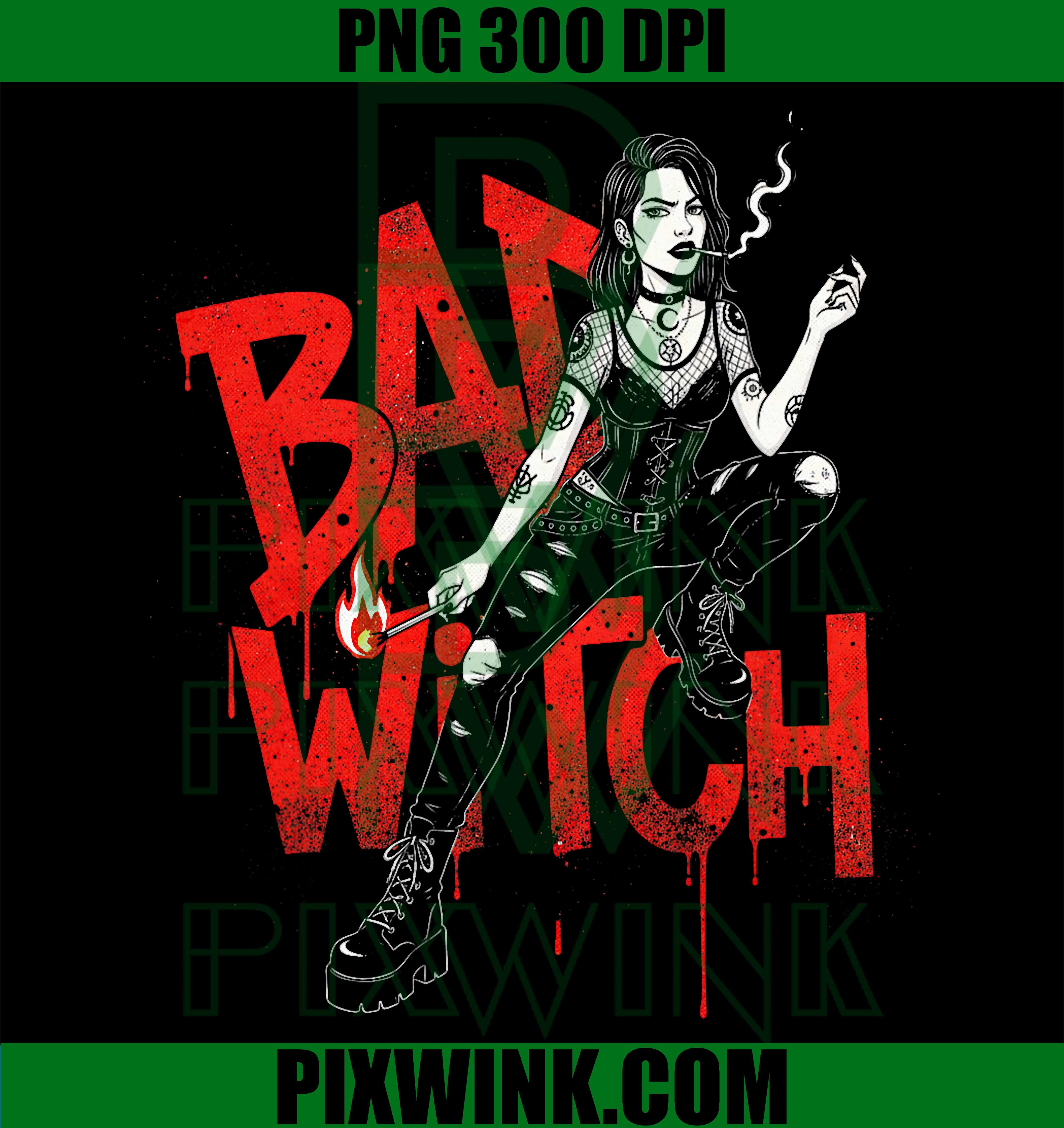 Bad Witch Rebel PNG, Gothic Urban Witch Aesthetic PNG