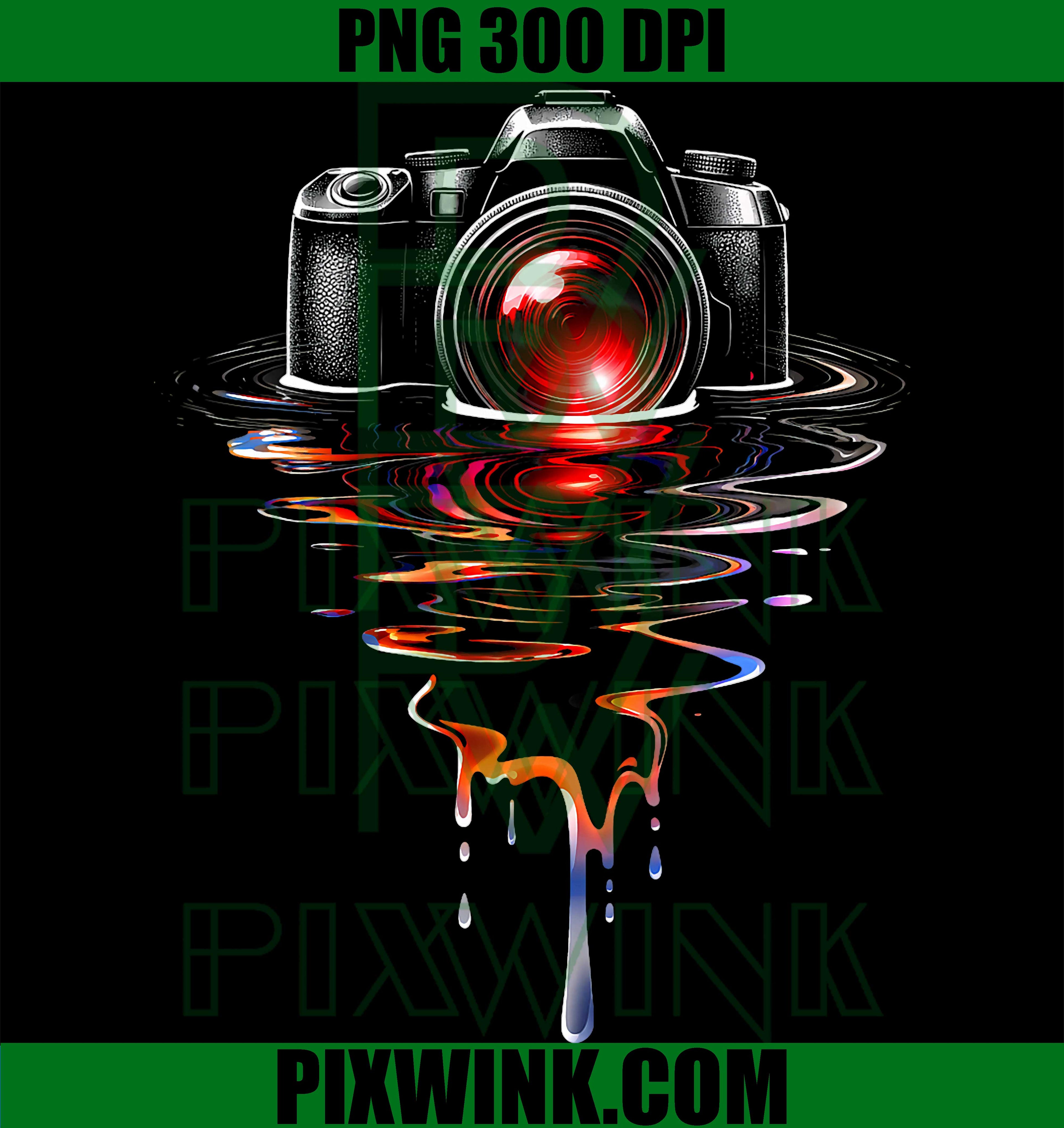 Camera Lens Drip PNG, Photographer Reflection PNG