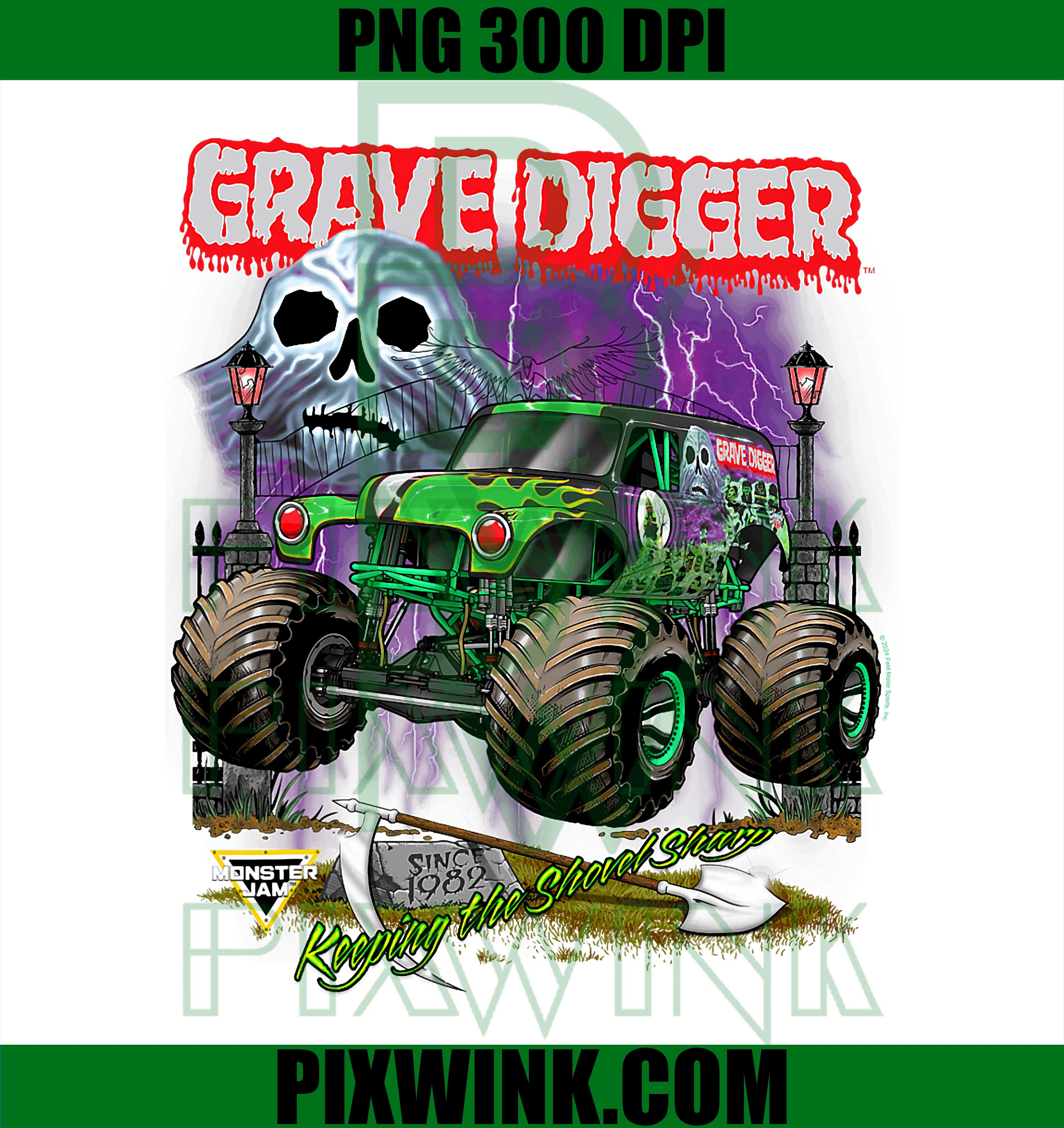 Monster Jam Grave Digger Shovel Sharp PNG