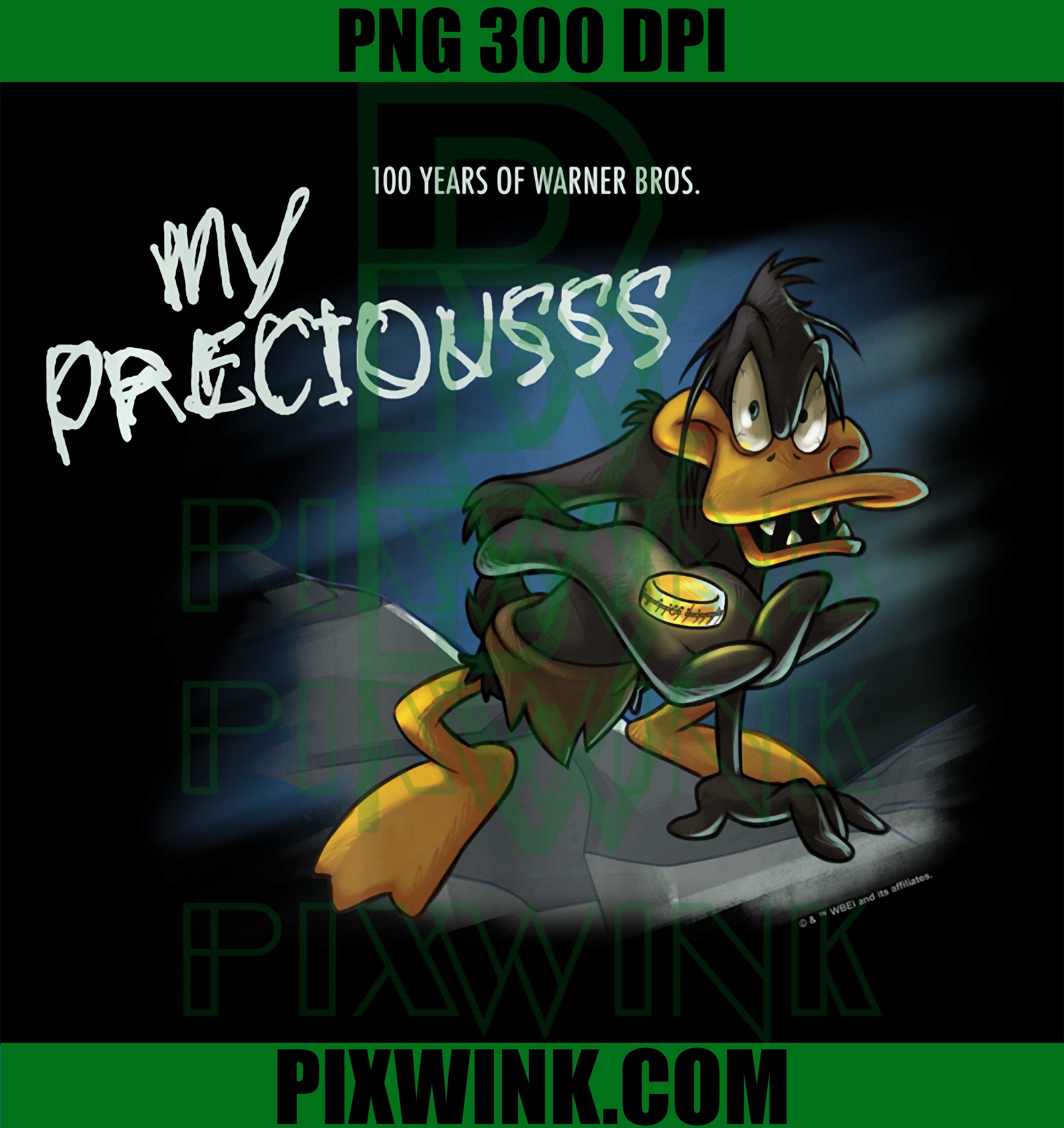 Daffy Duck My Precious PNG, WB 100 Looney Tunes PNG