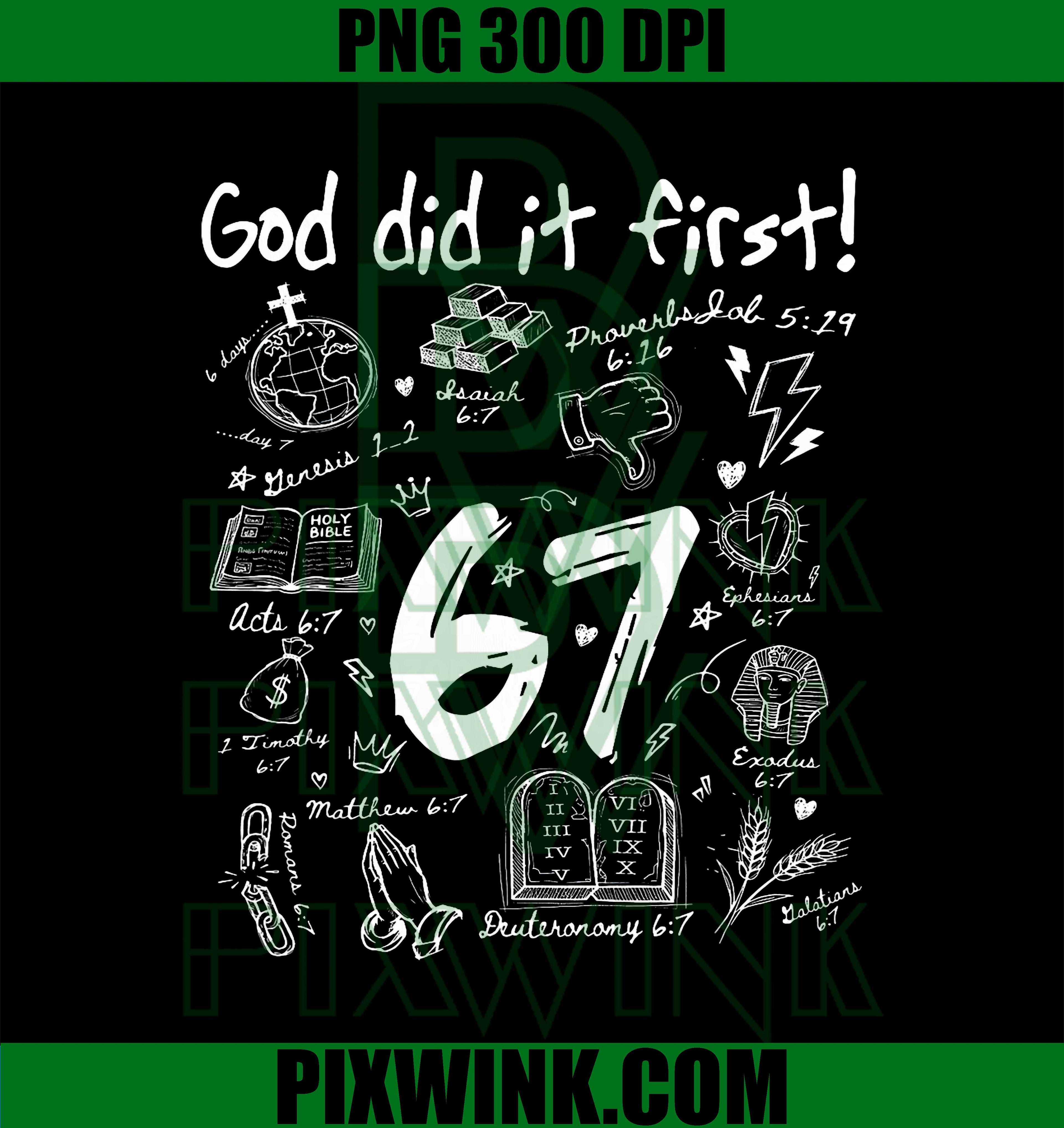 Funny God Did It First 67 PNG, Meme Jesus Christian Bible PNG