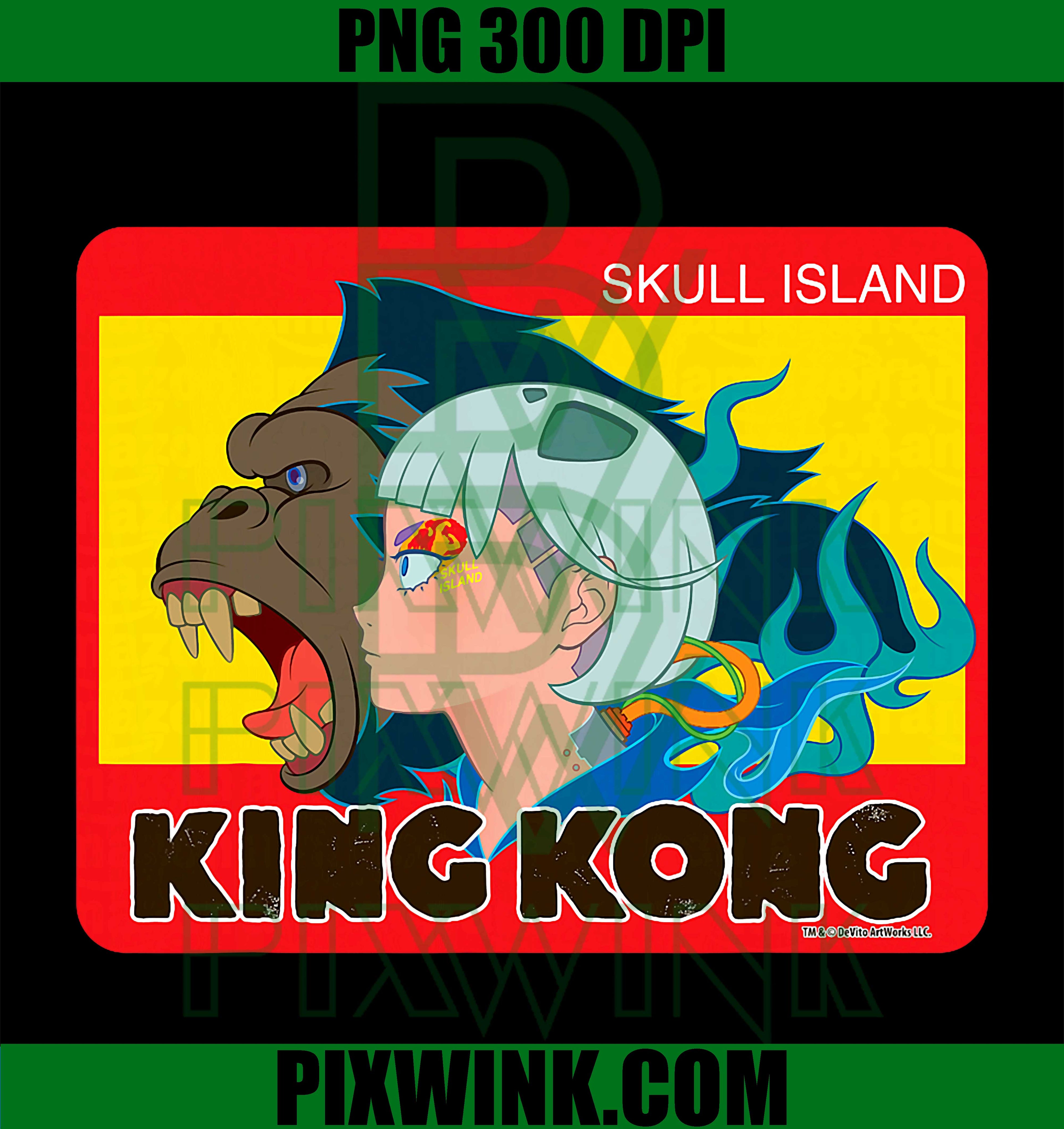 King Kong Mitsume Pose PNG, Classic Anime Monster Design PNG
