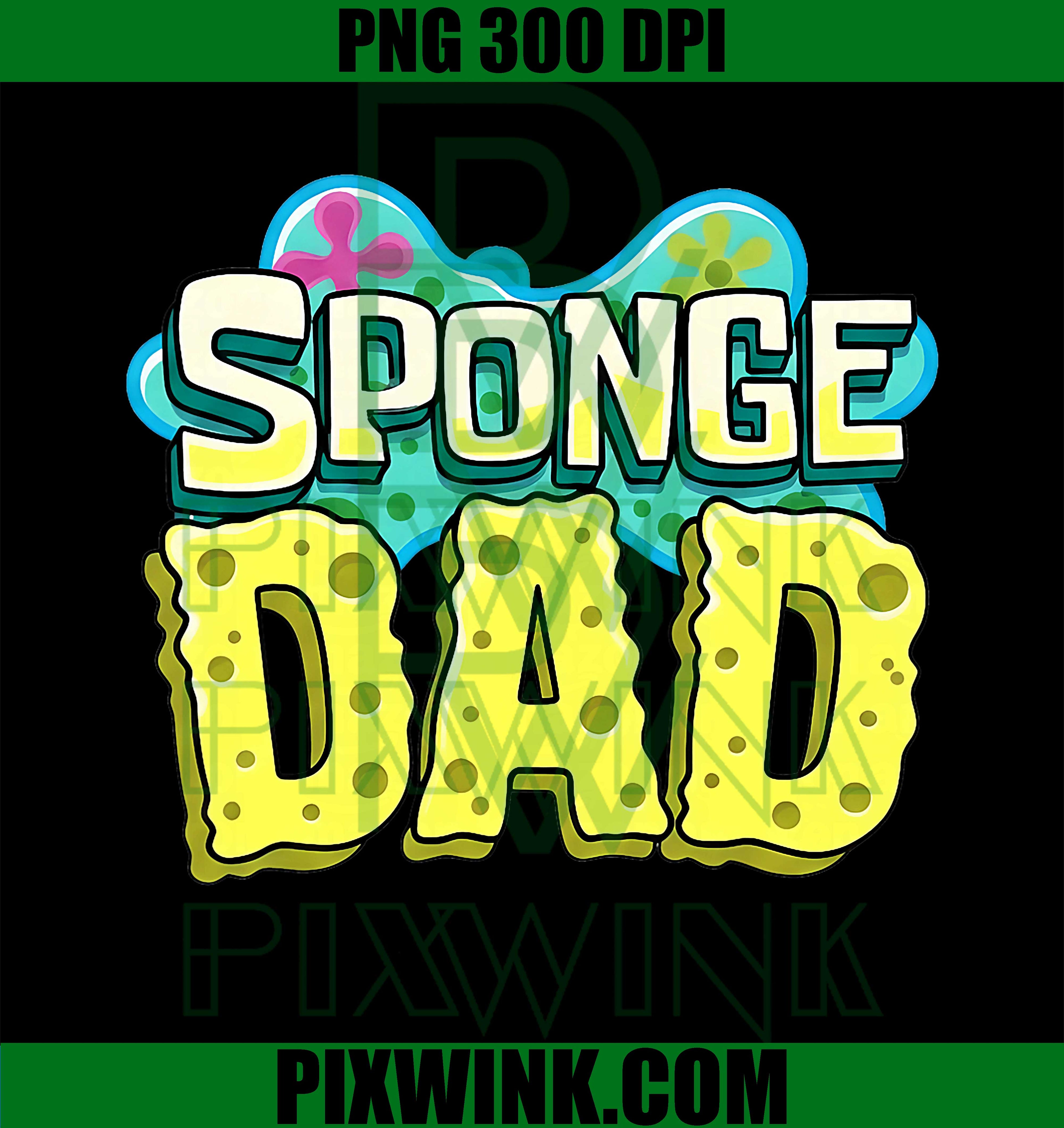 Sponge Dad Fathers Day PNG, Funny Cartoon Dad PNG