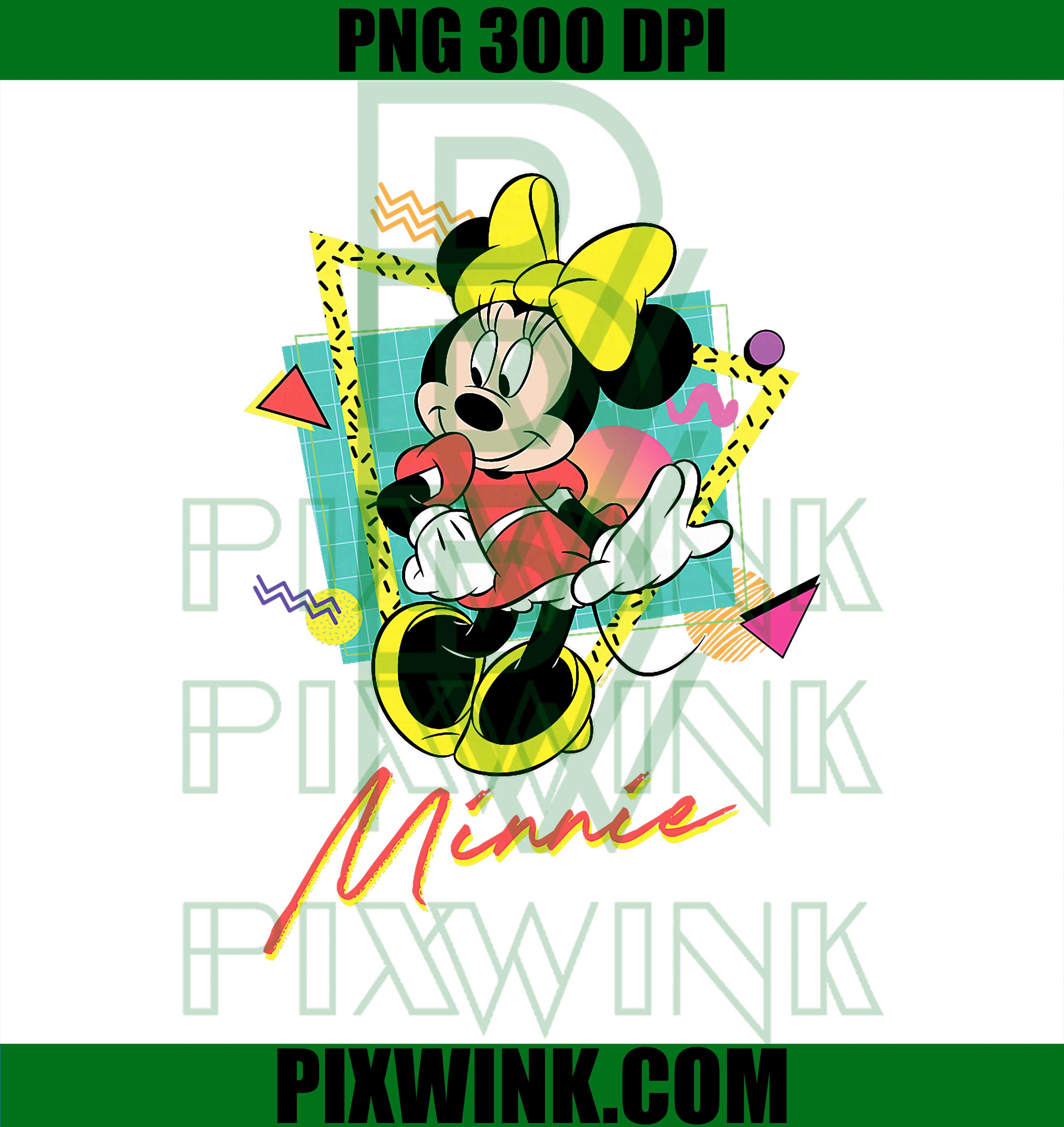 Disney Minnie Mouse Retro ’90s PNG, Couples Matching Valentine’s PNG