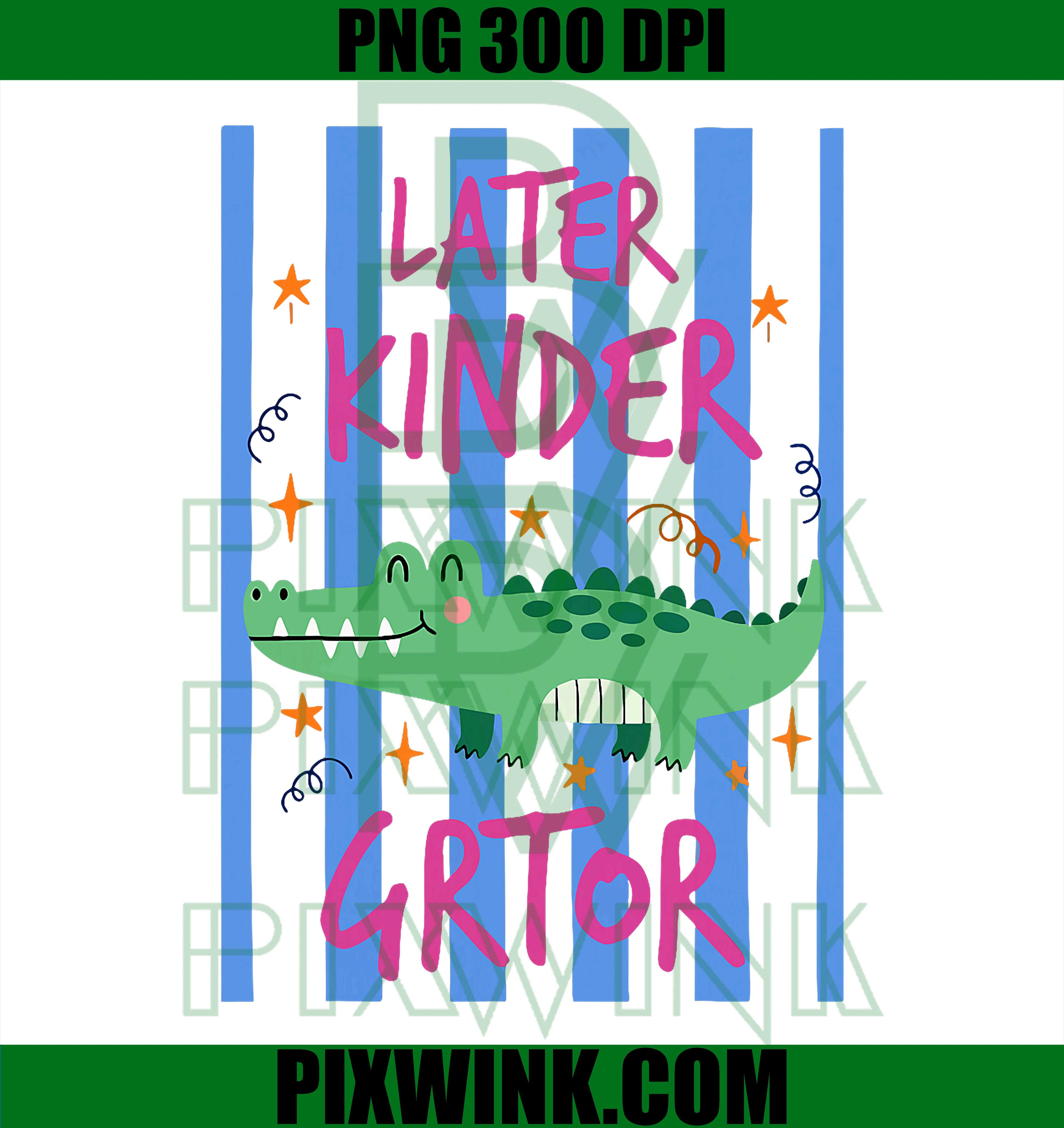 Kindergarten Alligator PNG, See You Later PNG, End School PNG
