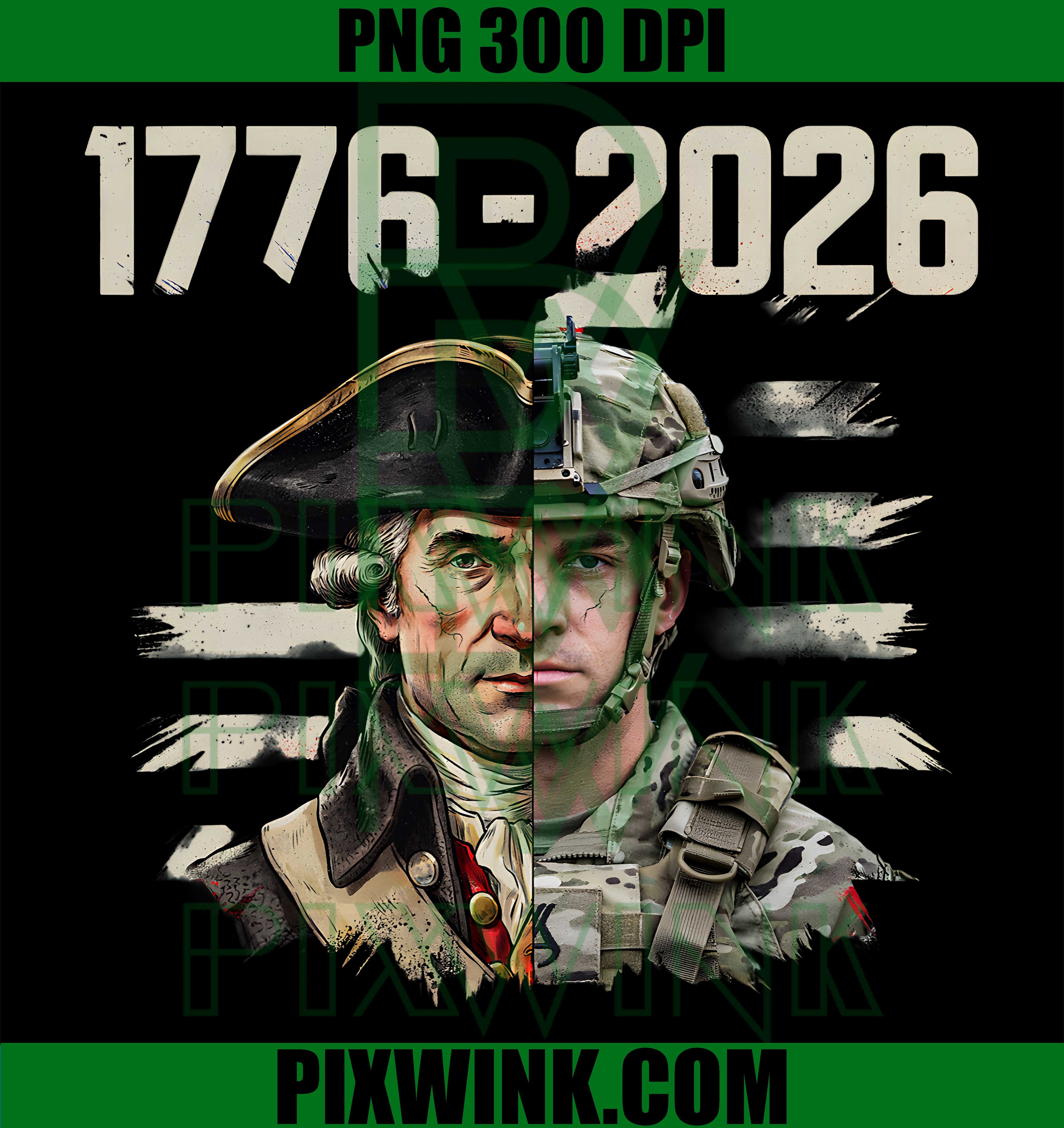 1776 2026 American Patriot PNG, Military Legacy Anniversary PNG