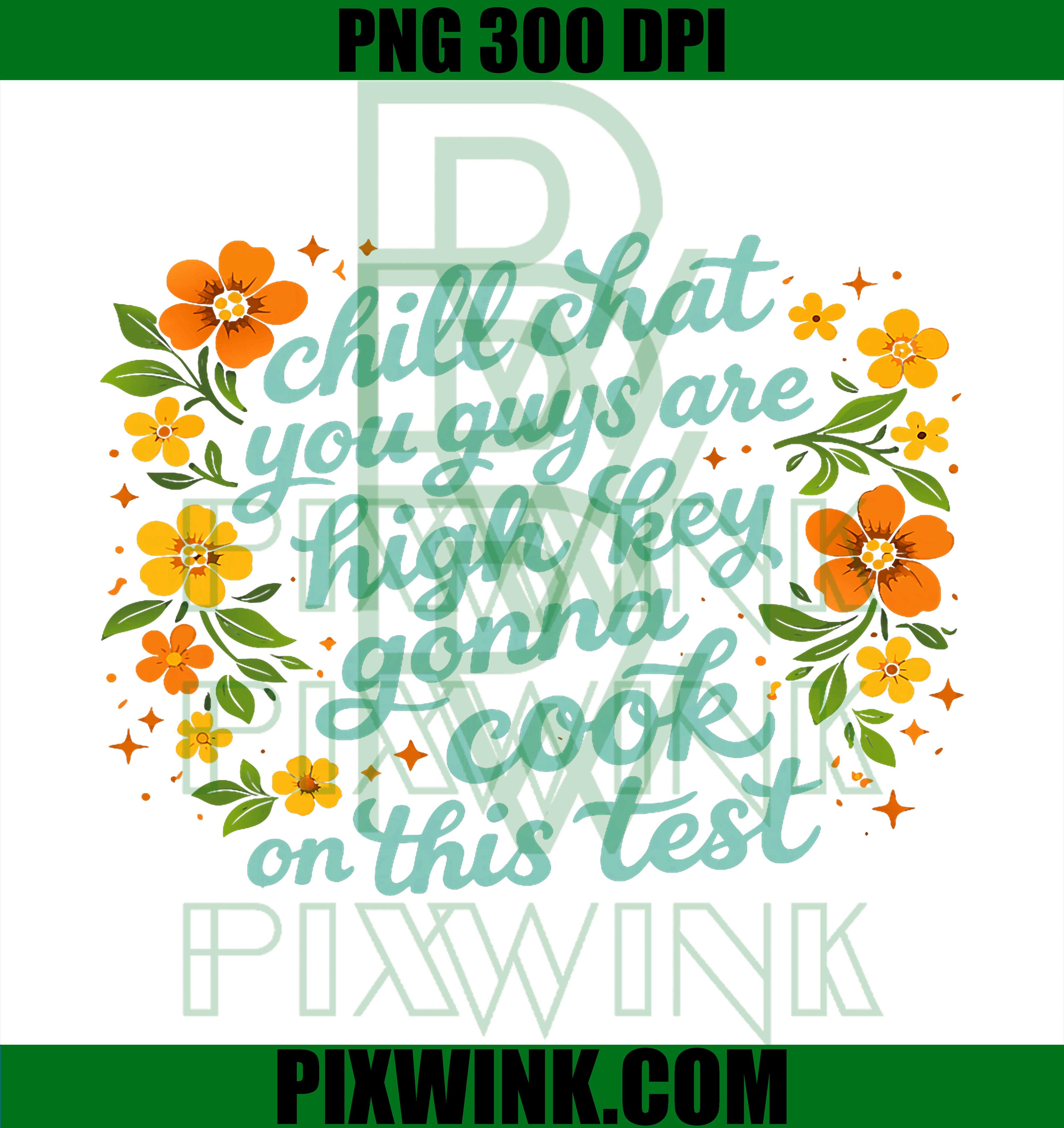 Chill Chat You Guys Gon Cook Test 2026 PNG, School Meme PNG