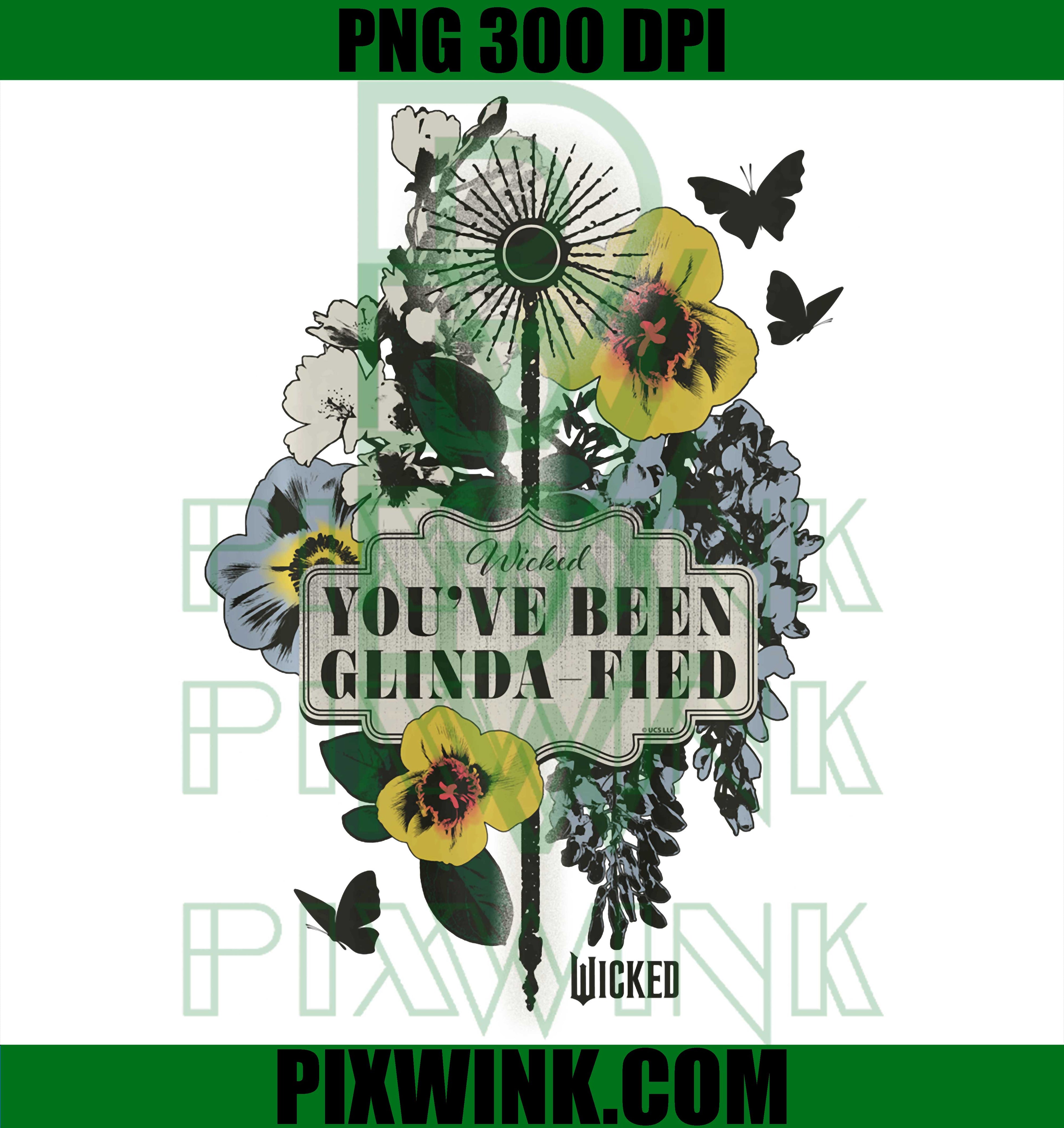Glinda Fied Floral PNG, Wicked Fantasy Floral Design PNG