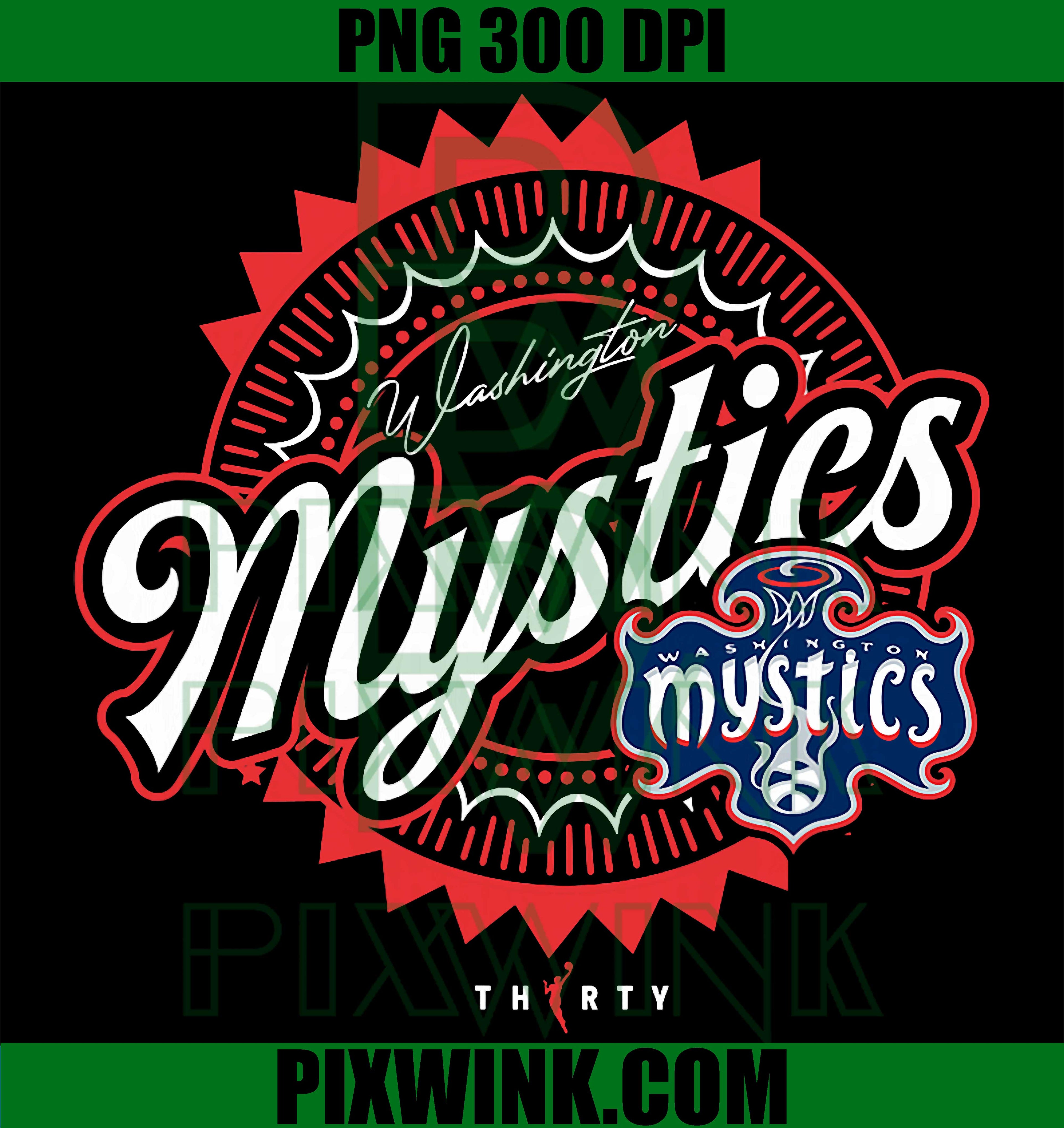 WNBA 30th Anniversary PNG, Washington Mystics Double Stack PNG