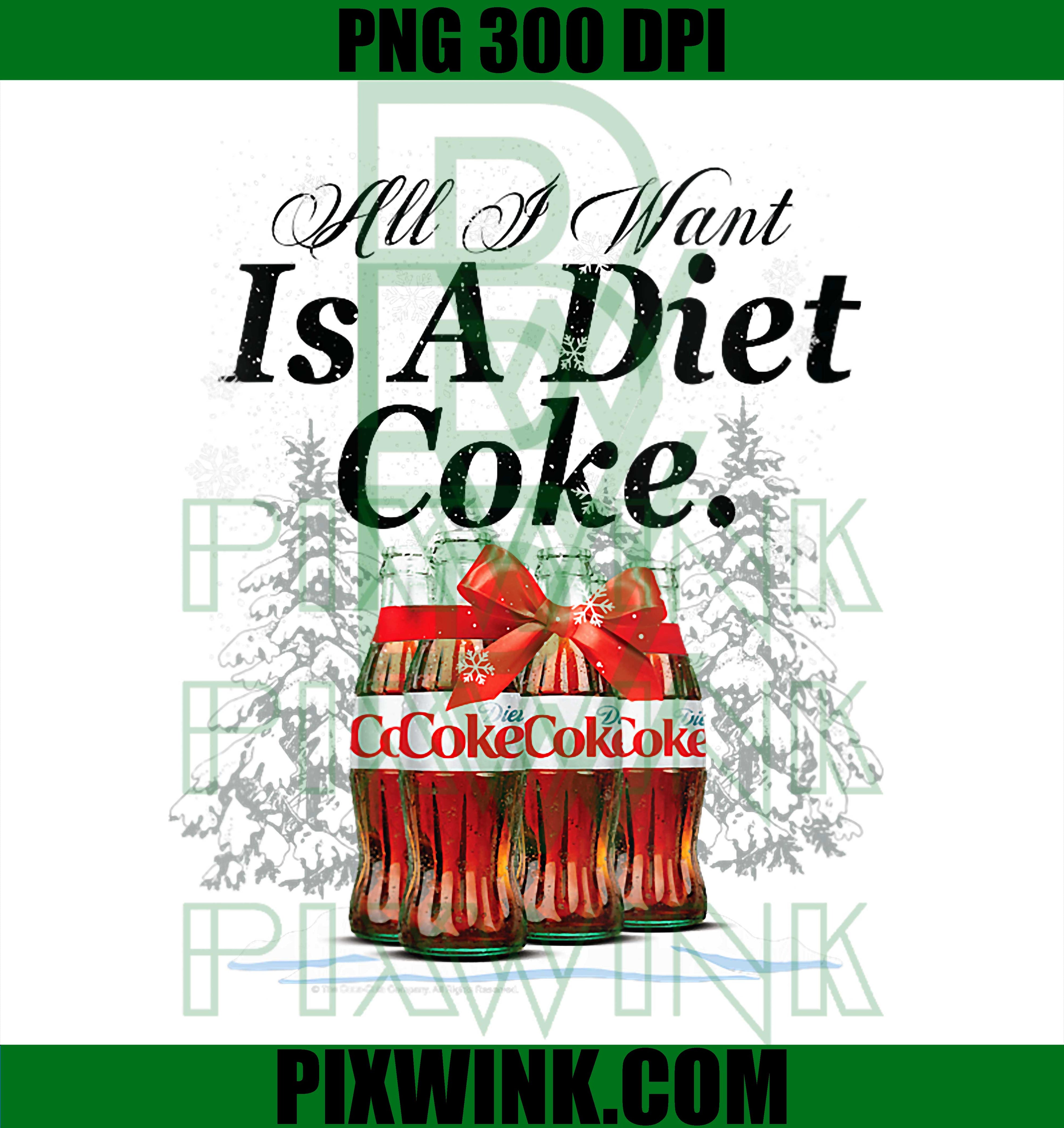 Diet Coke Red Bow PNG, Coca Cola Holiday Bottles PNG