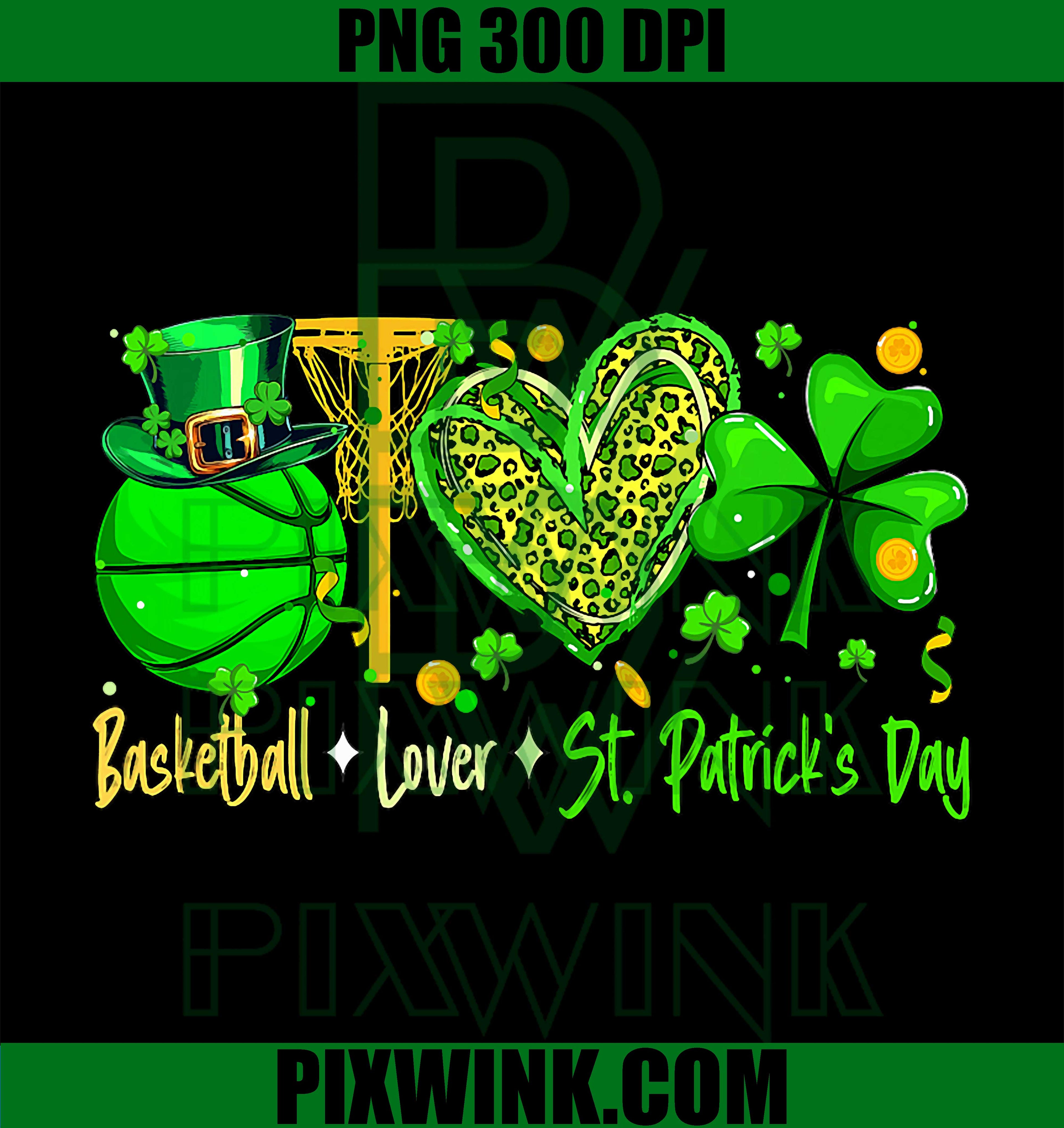 Basketball Lover, St Patricks Day, Player Team, Leopard Heart PNG