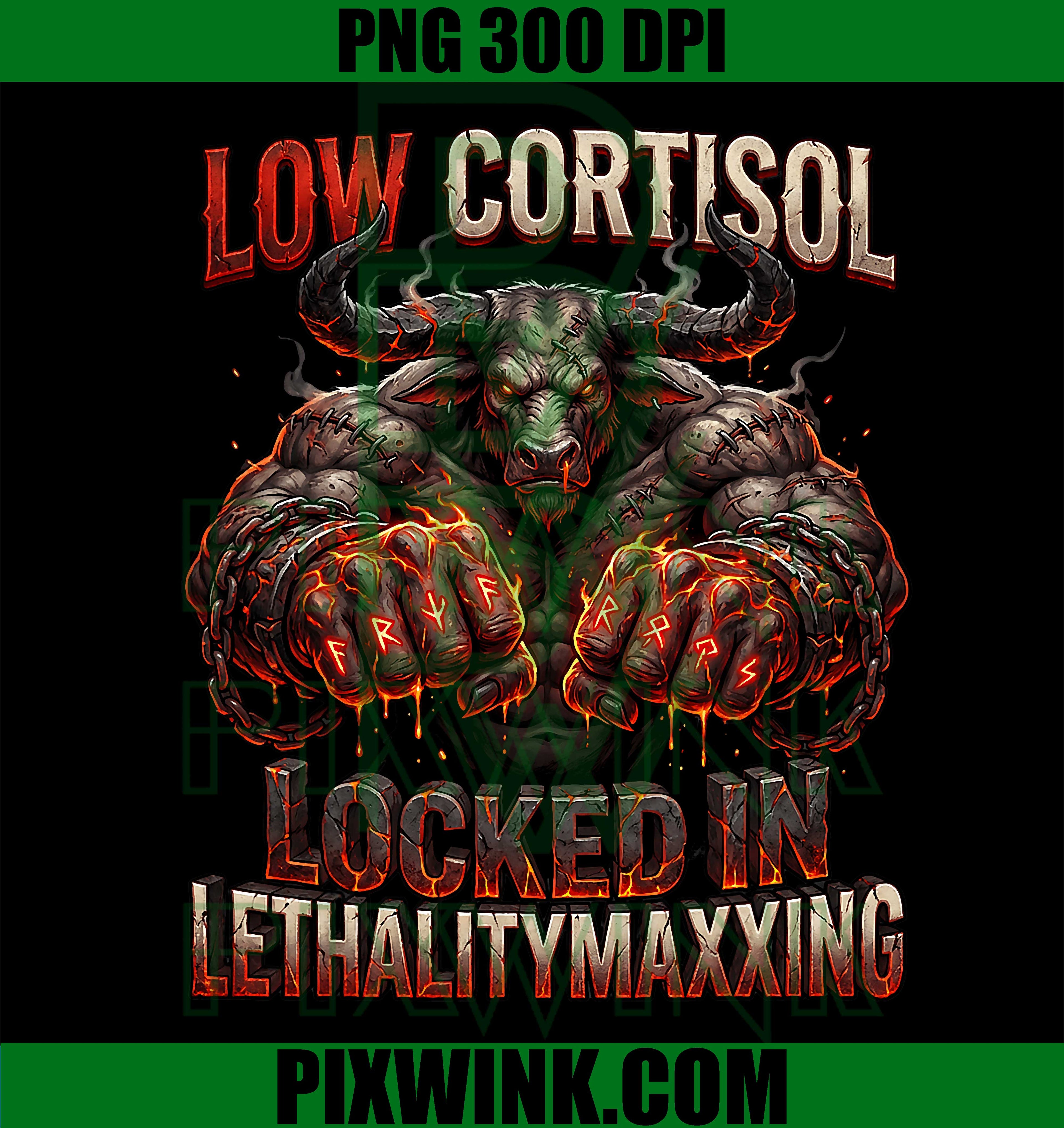 Low Cortisol Minotaur Sigma PNG, Lethalitymaxxing Meme Graphic PNG