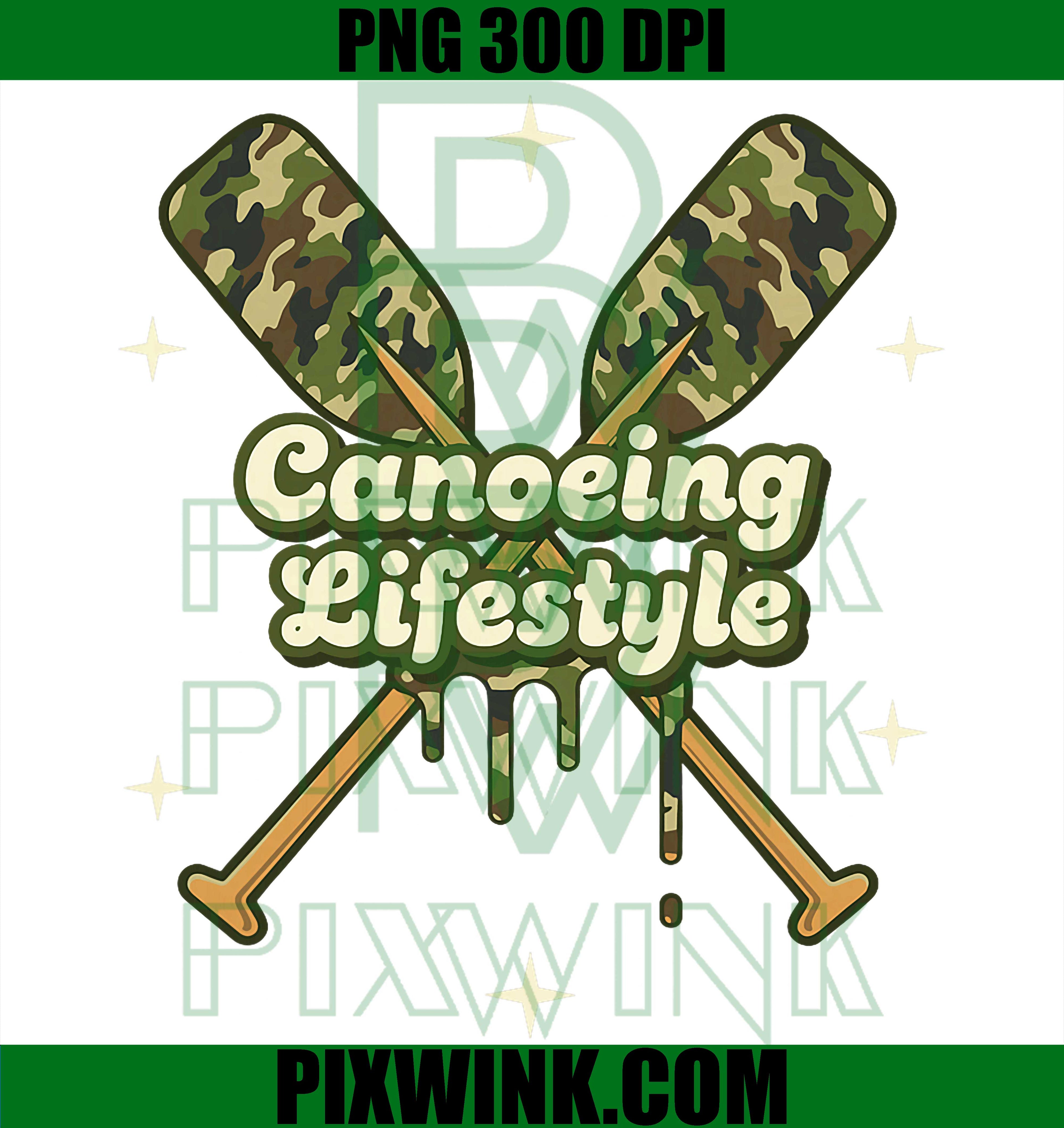 Camo Canoeing Drip PNG, Outdoor Canoe Lifestyle PNG