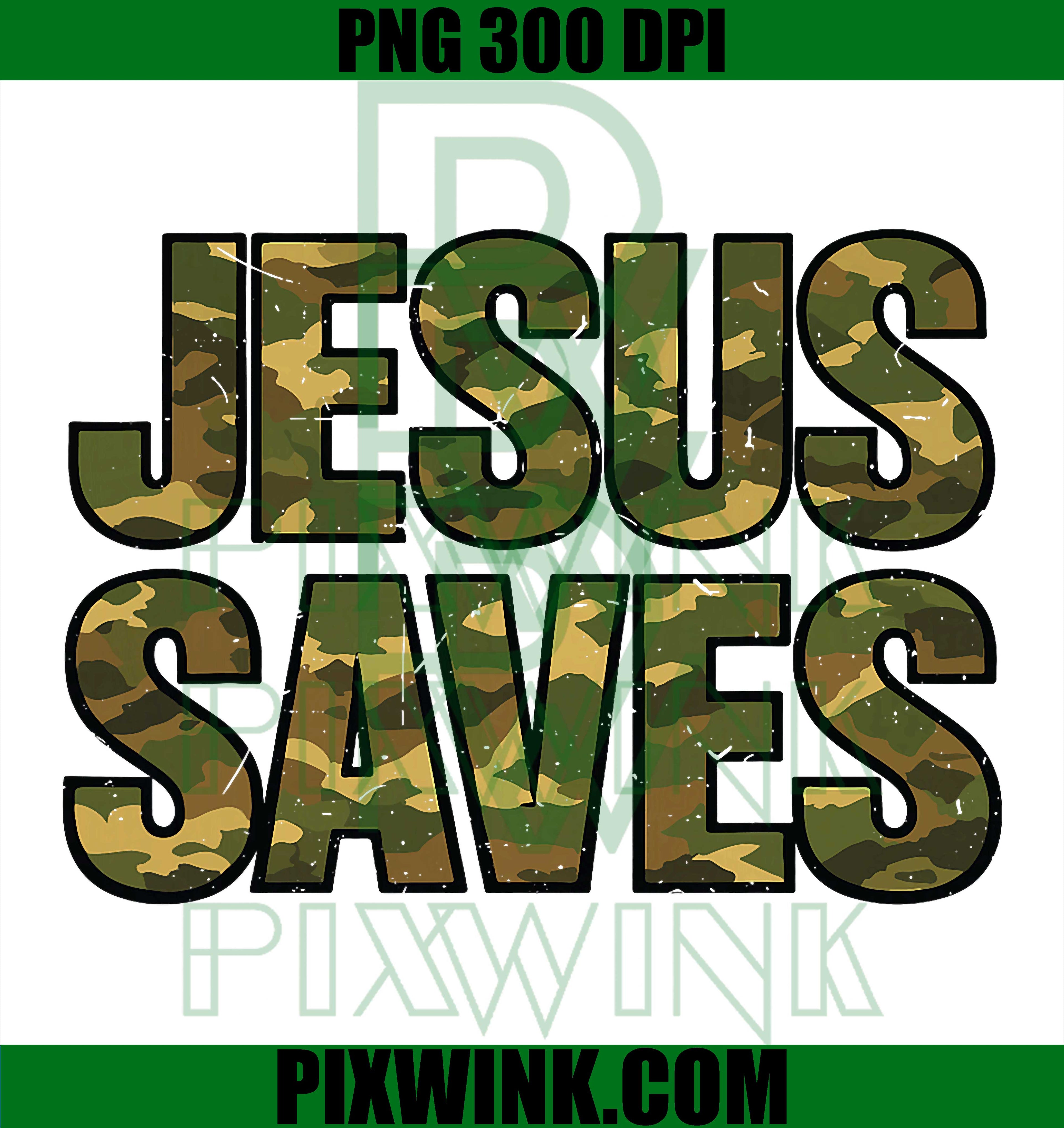 Jesus Saves PNG, Camouflage Faith PNG, Christian PNG