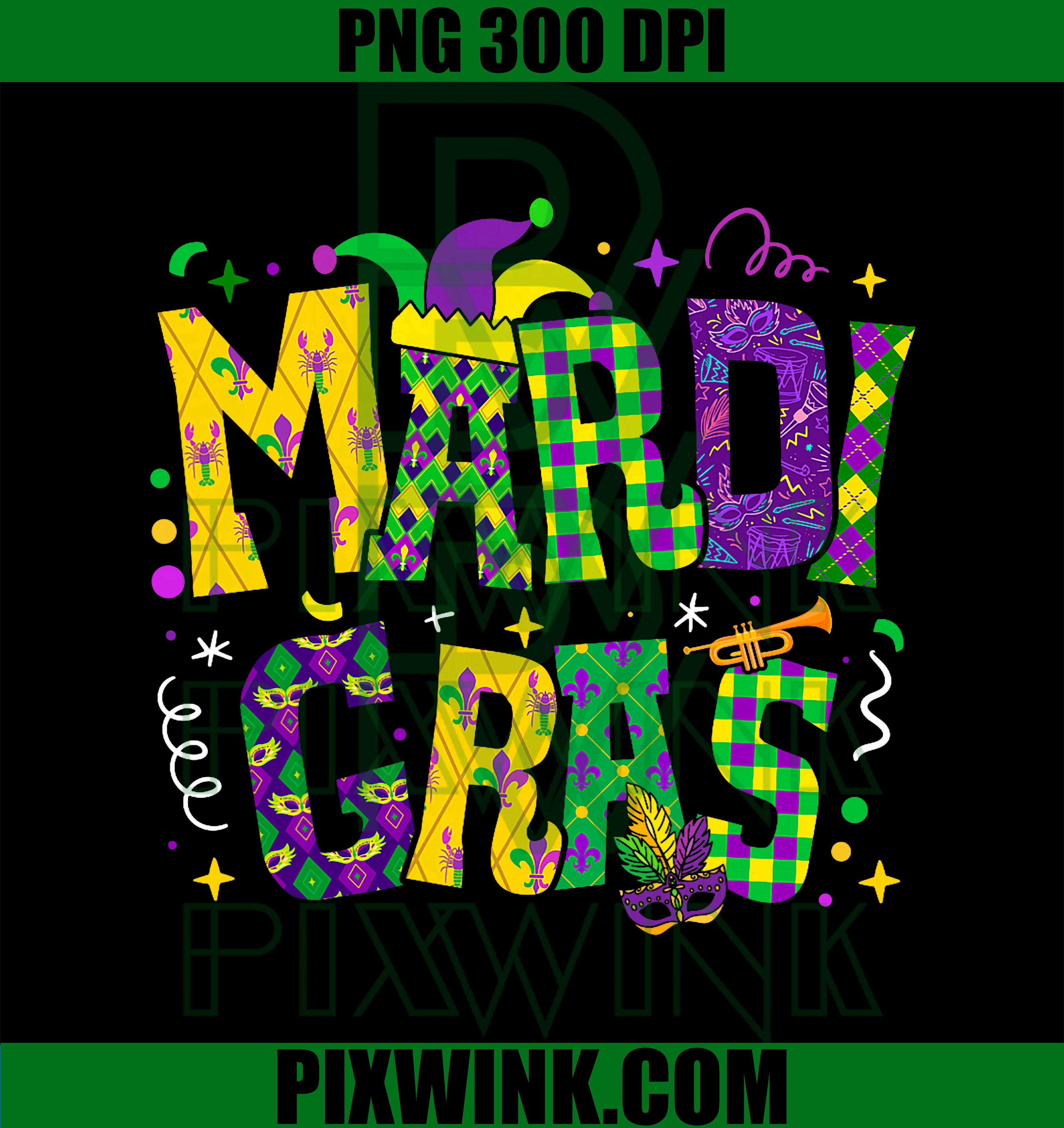 Funny Mardi Gras Parade Jester Hat Men PNG