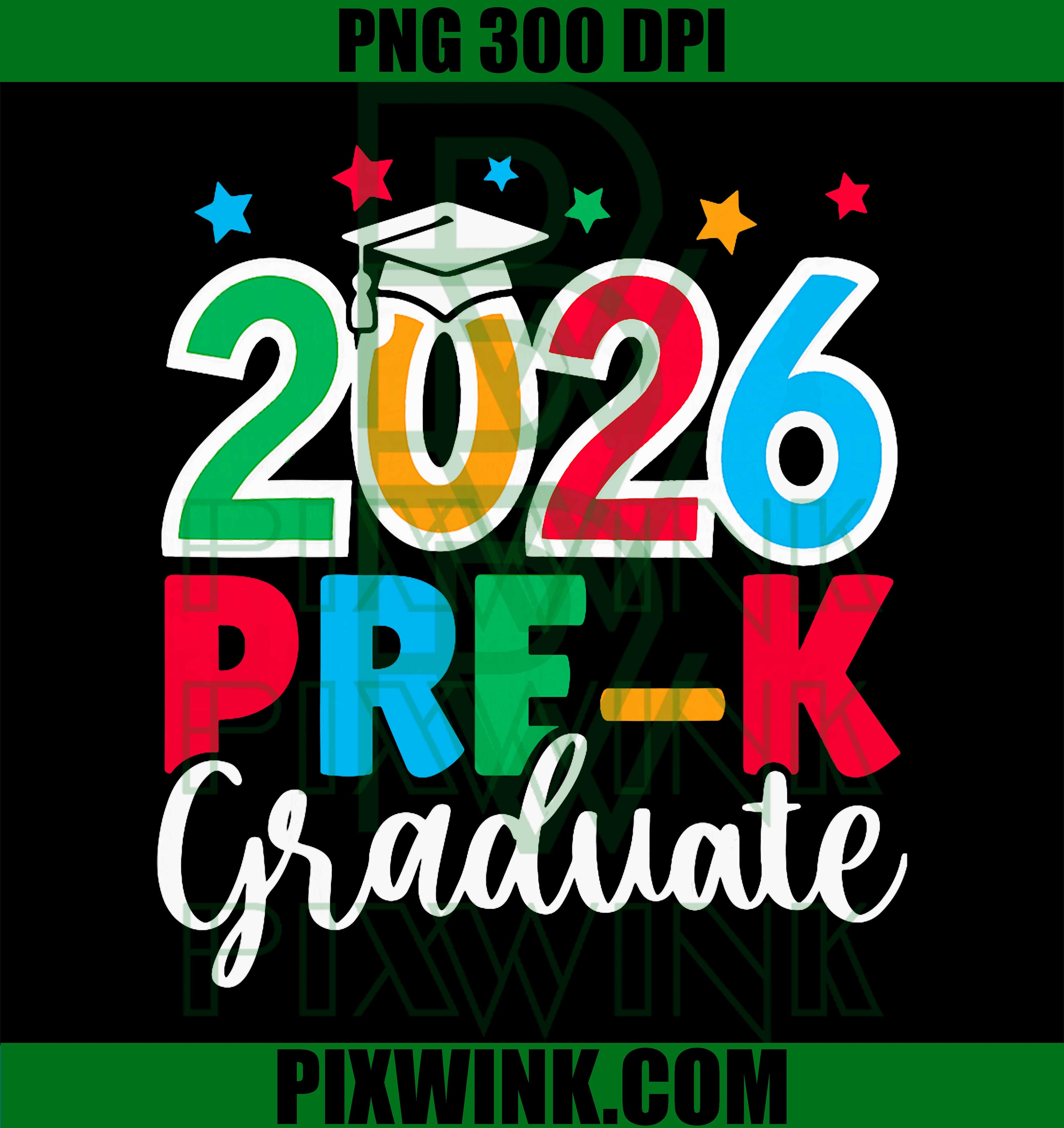 Pre-K Graduation PNG, Last Day of School 2026 PNG Kids School Design