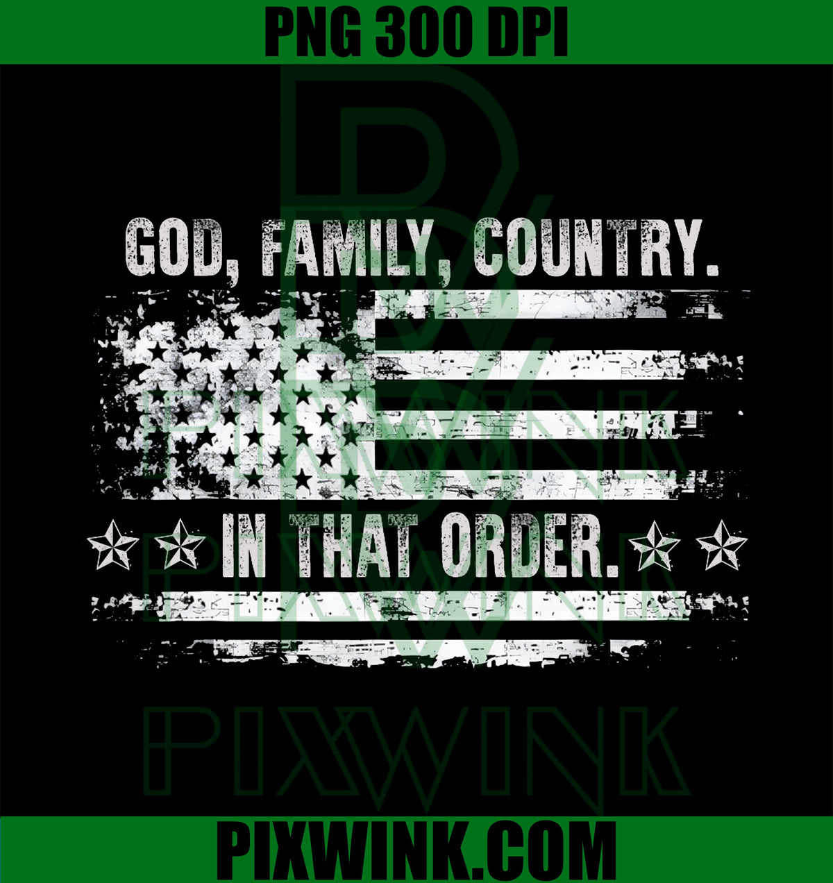 God Family Country Patriotic PNG, Faith Pride USA for Supporters PNG
