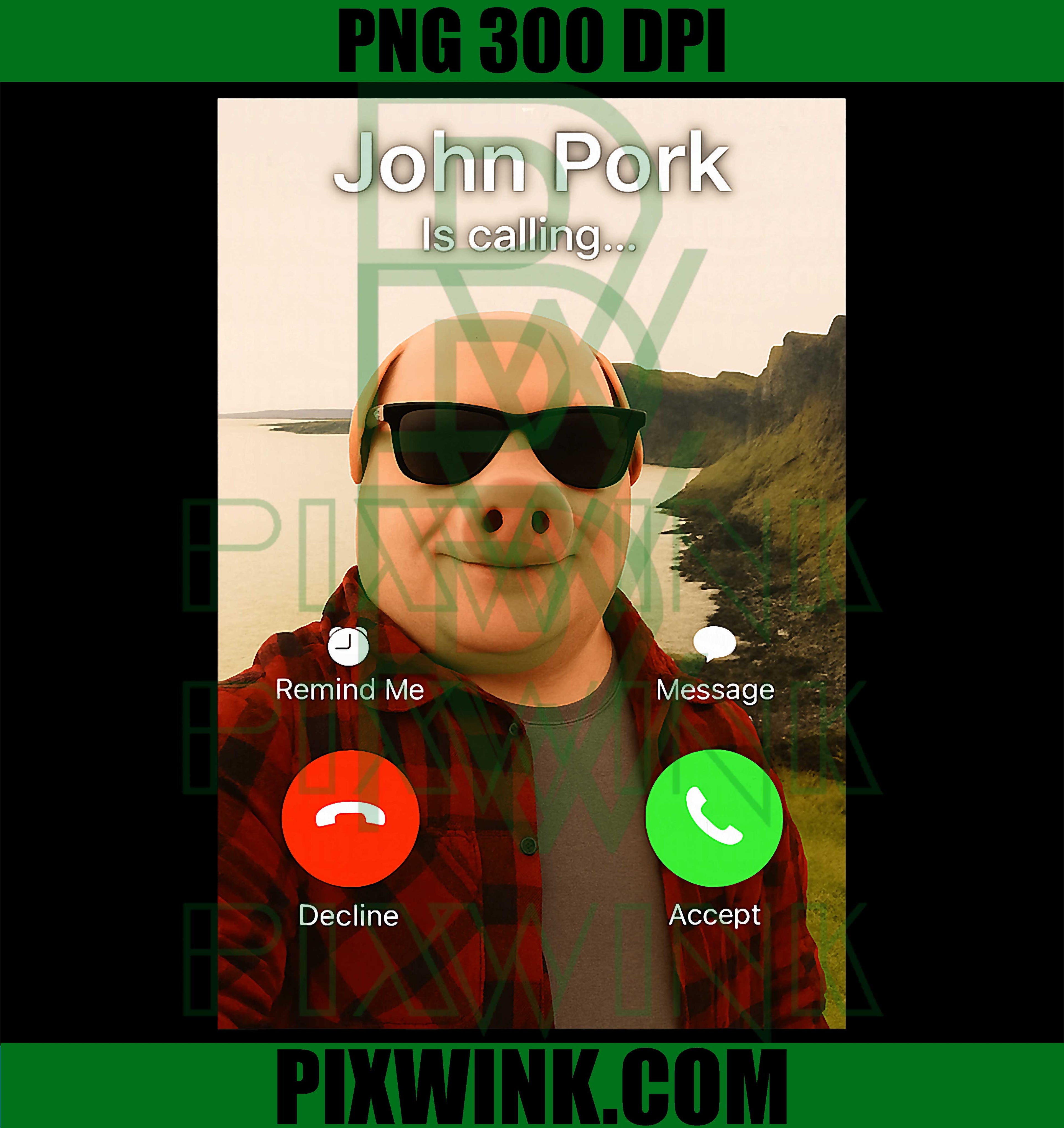 John Pork Is Calling PNG, Funny Meme PNG, John Pork PNG