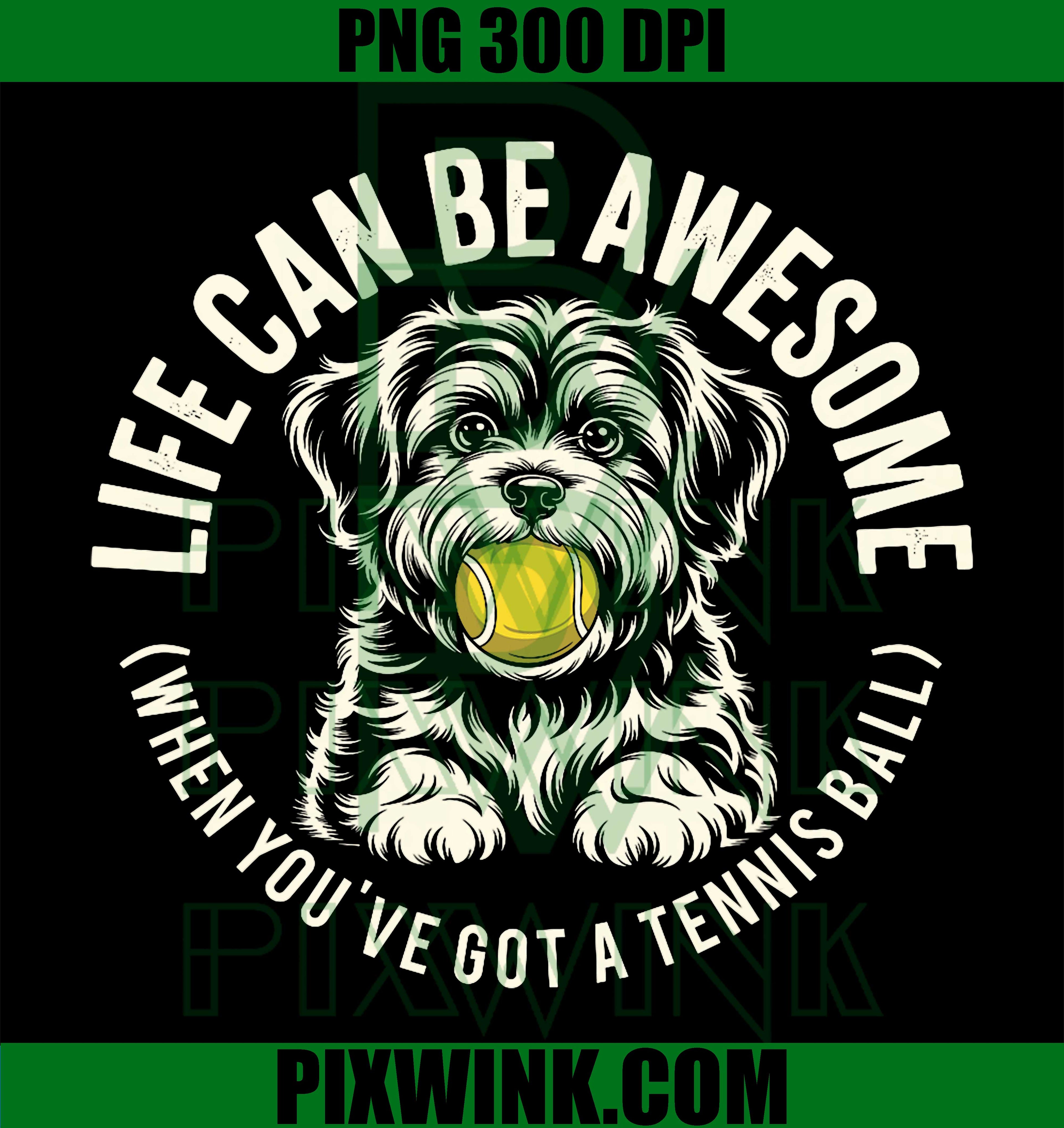 Havanese Dog Lover PNG, Life Is Awesome Dog PNG, Cute Havanese PNG