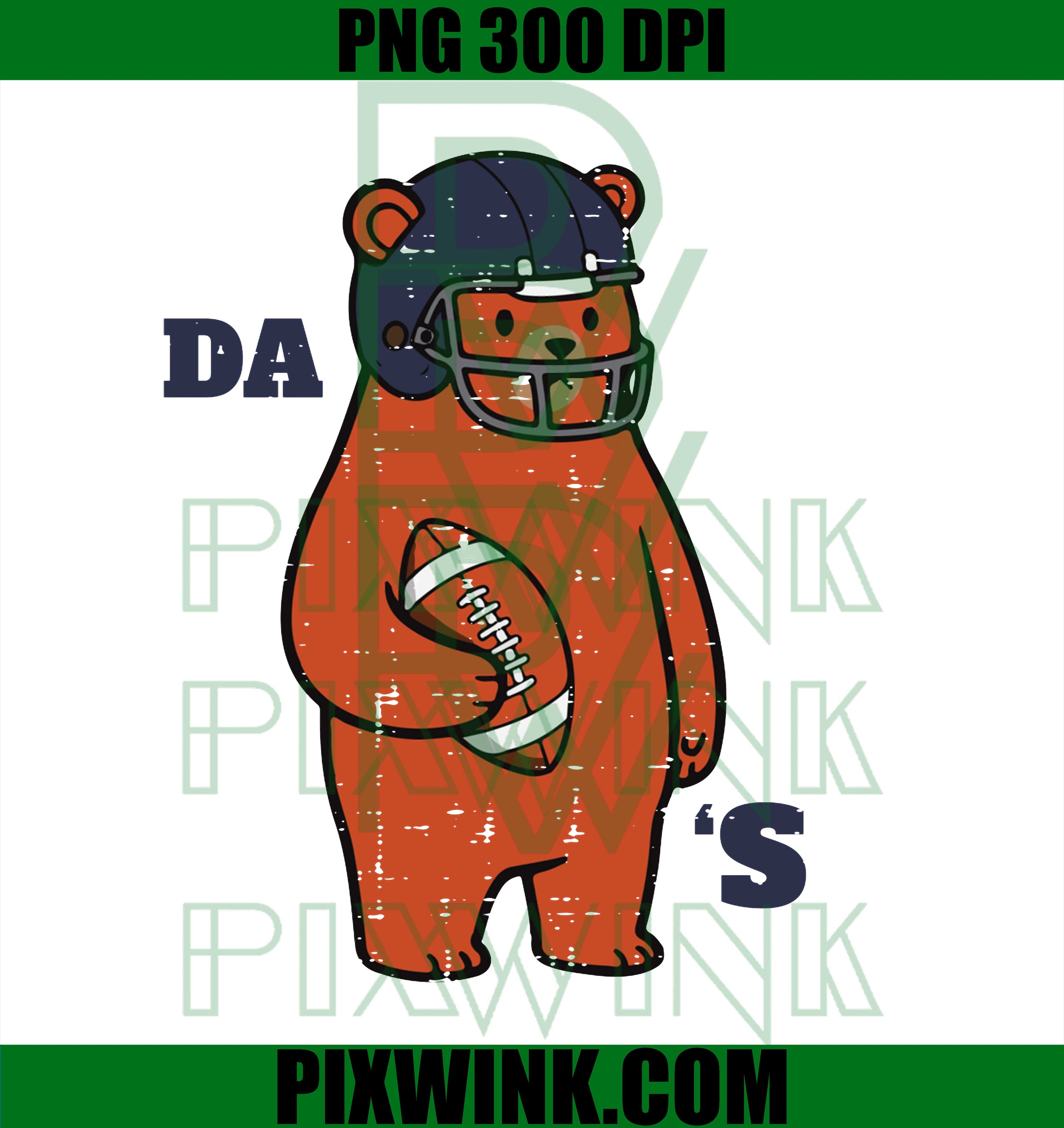 Da Bear PNG, Cartoon Bear Playing Football PNG