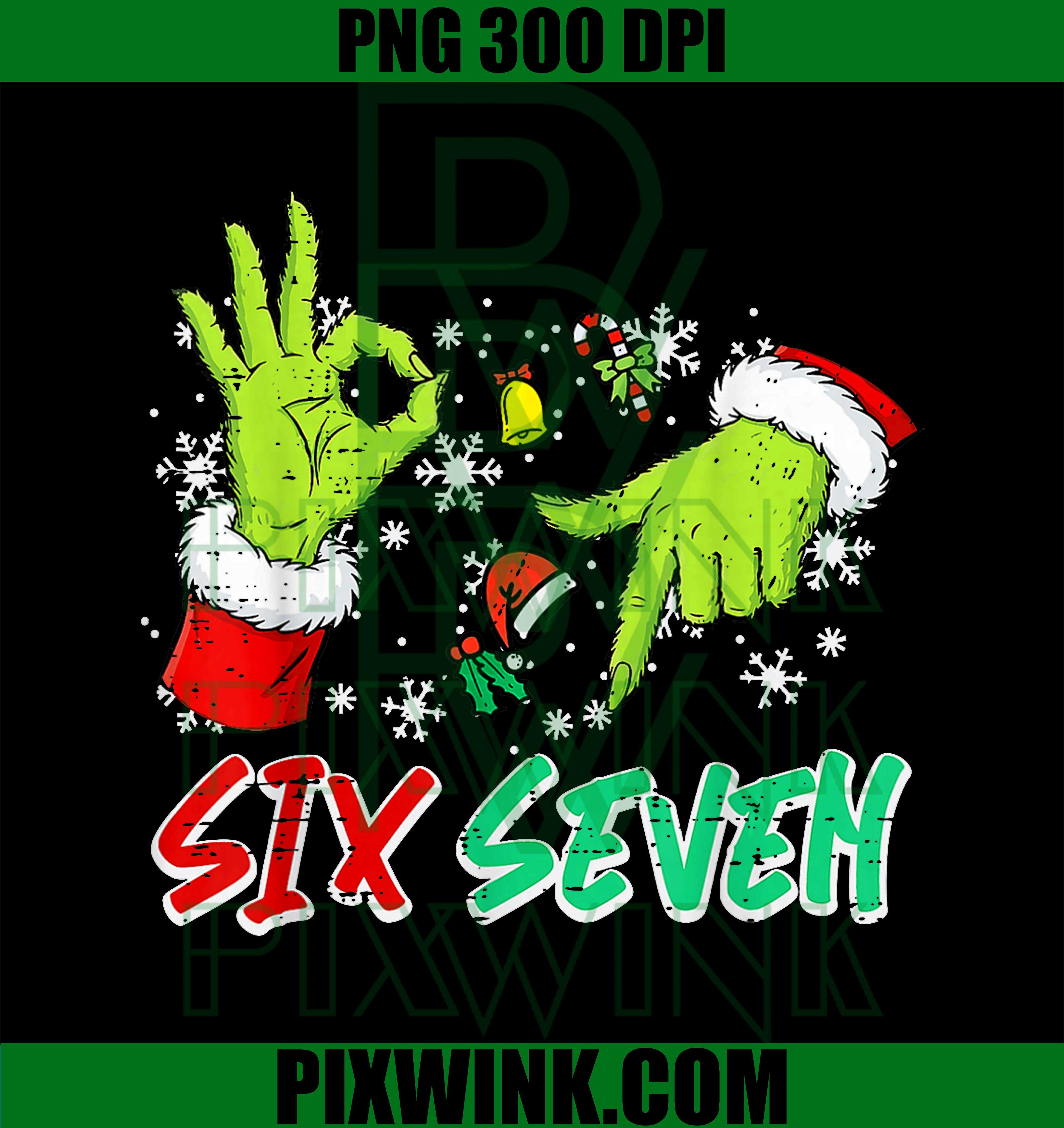 Christmas Six Seven 67  Meme 6 7 Xmas PNG