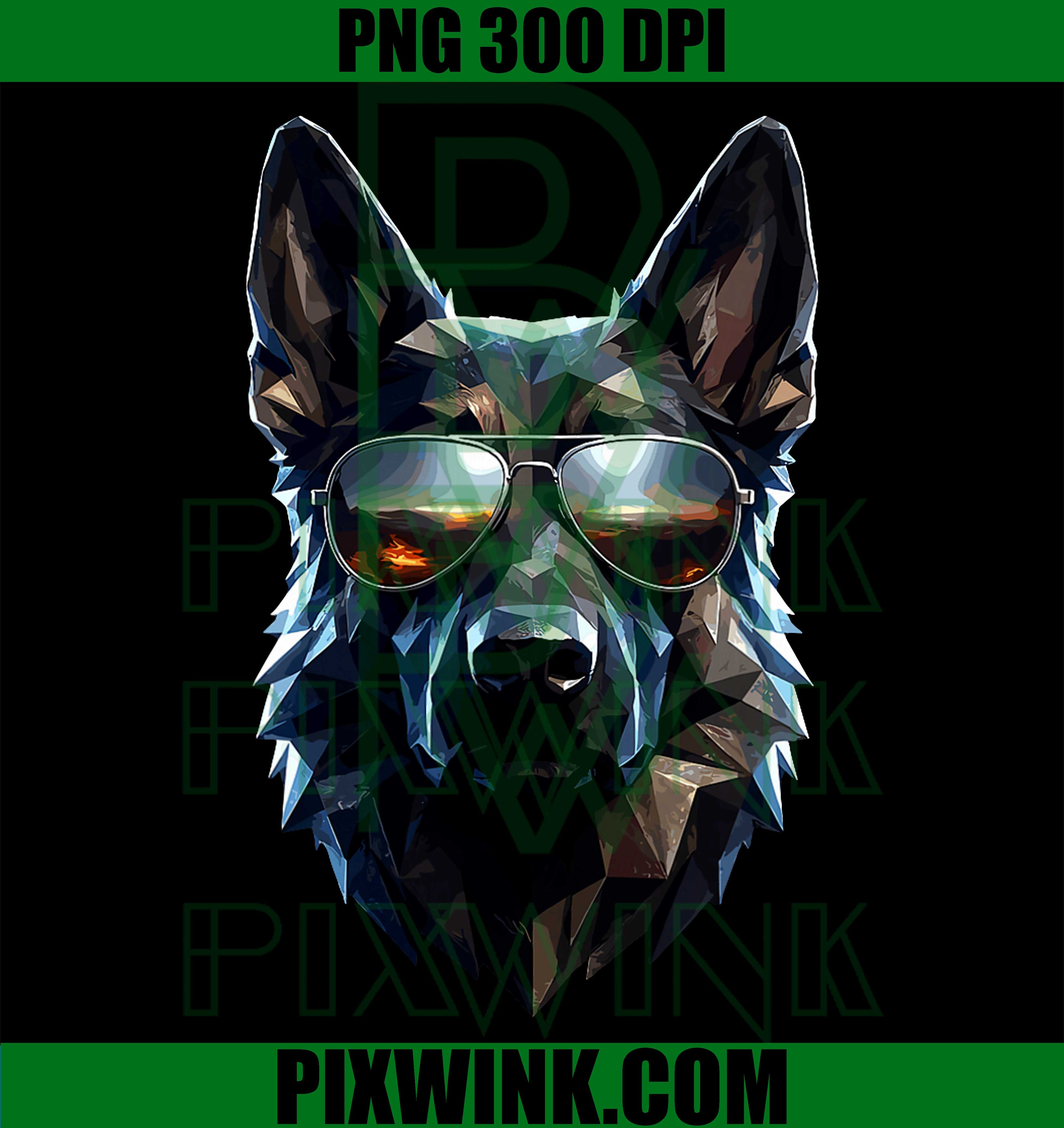 German Shepherd Sunglasses Dog PNG, Shepherd Dog Lover PNG